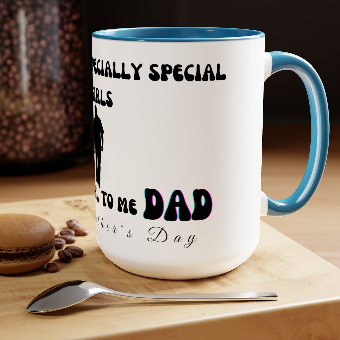 Exotic Print Father's Day Two-Tone Coffee Mugs, 15oz