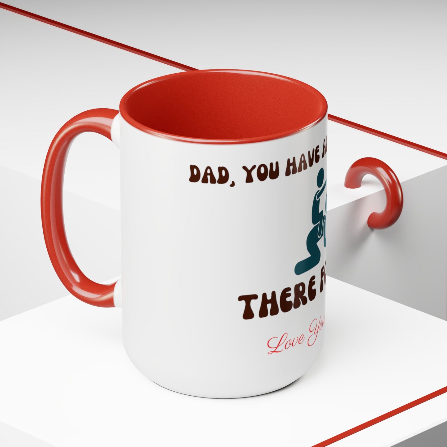 Exotic Print Fathers Day Two-Tone Coffee Mugs, 15oz