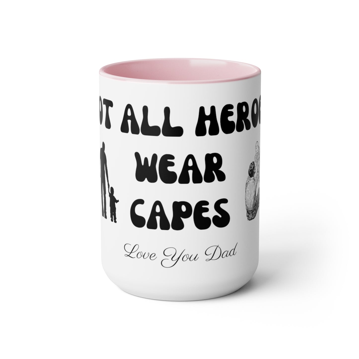 Exotic Print Fathers Day Two-Tone Coffee Mugs, 15oz