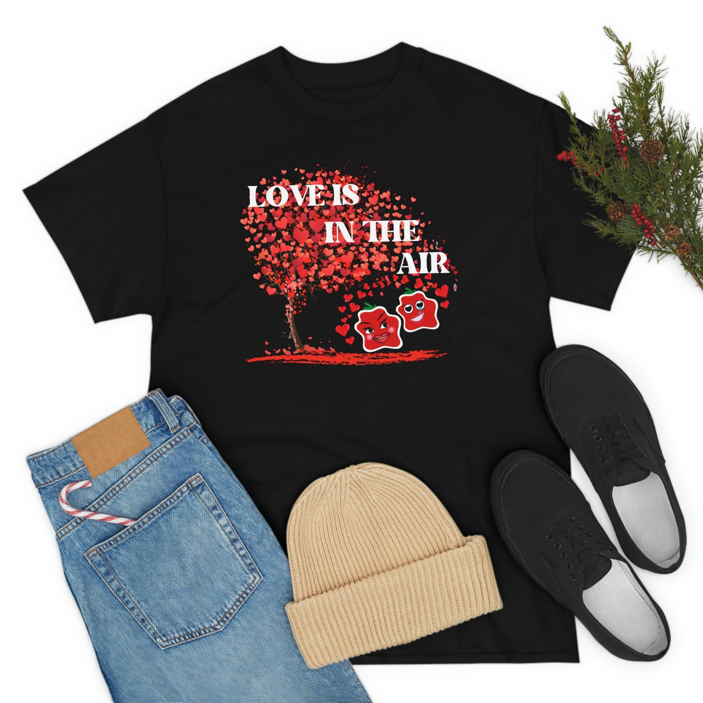 Love Is In The Air Smile Unisex Heavy Cotton Tee