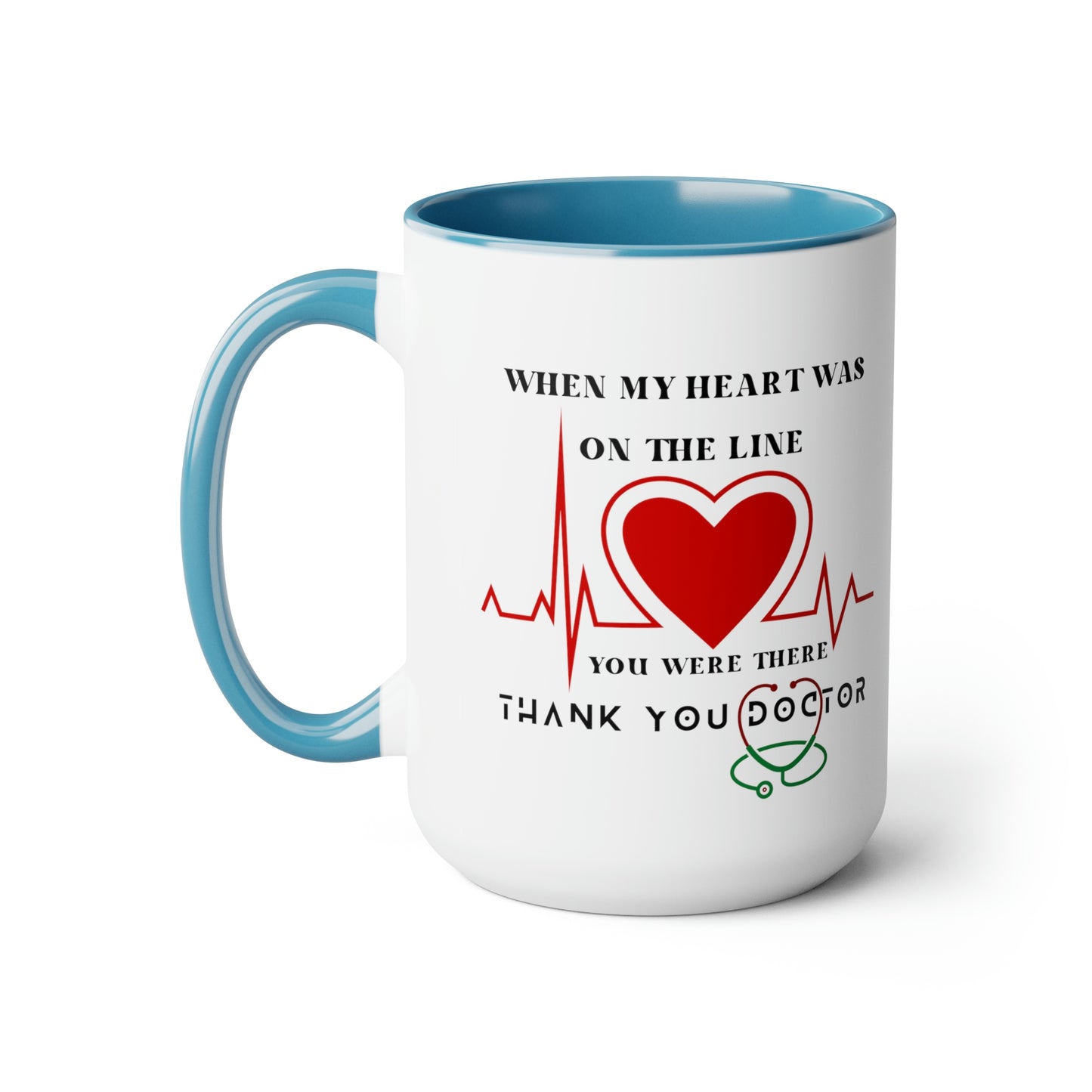 Medical, CVICU, EKG, Two-Tone Coffee Mugs, 15oz