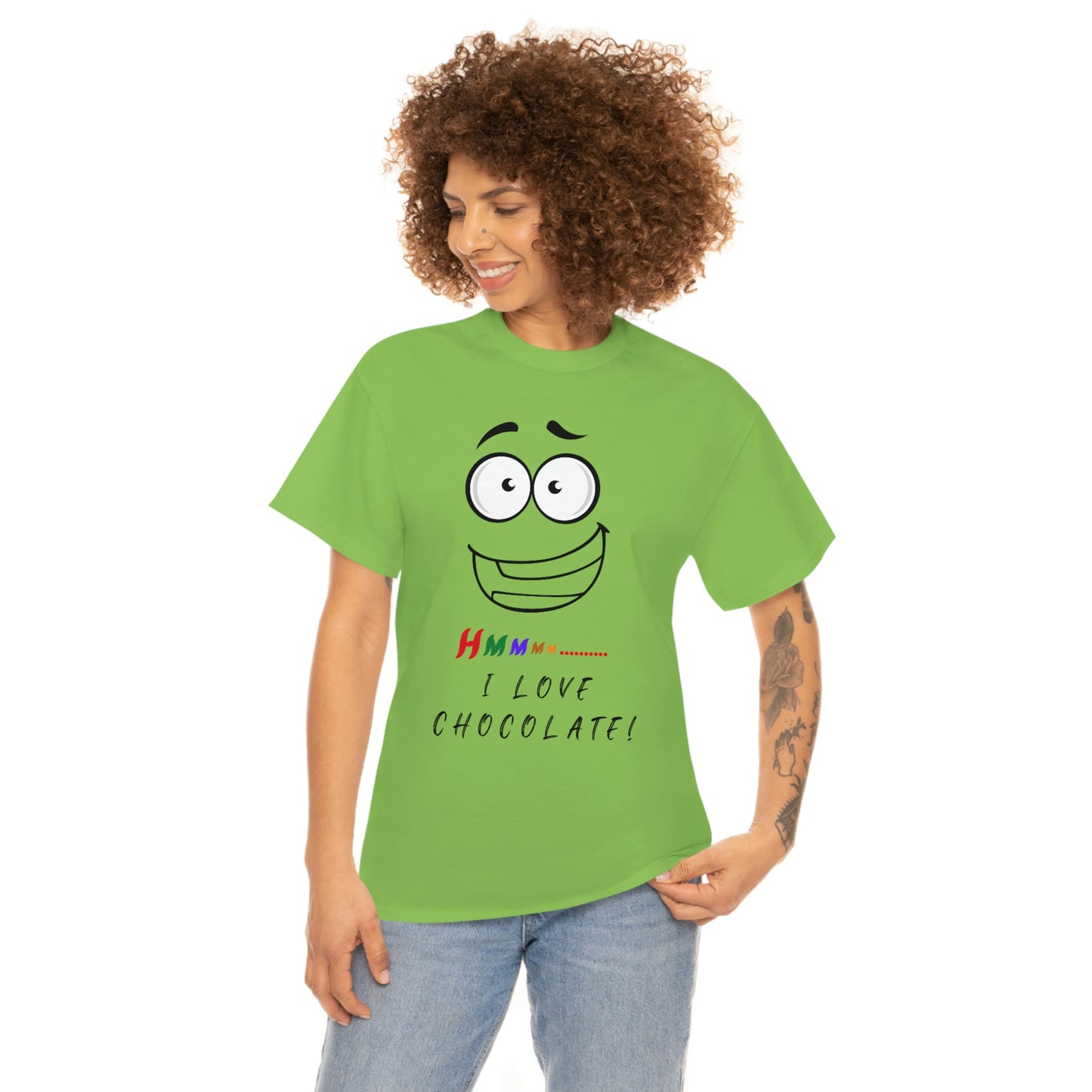 Hmmm... I Love Chocolate Unisex Heavy Cotton Tee