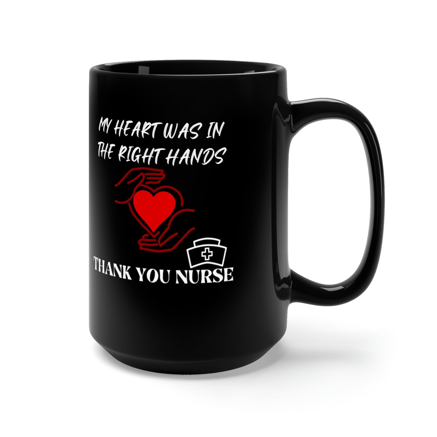 Medical, CVICU, EKG, Black Mug 15oz