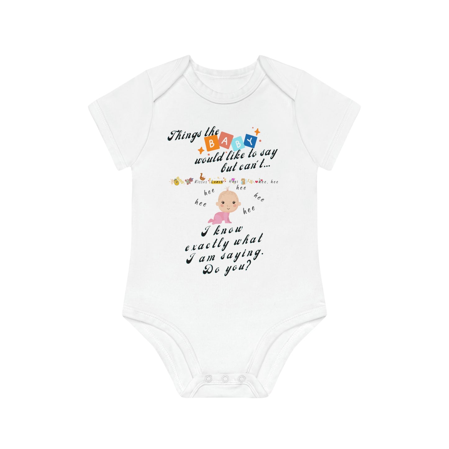 Baby Talk, Baby Organic Short Sleeve Bodysuit