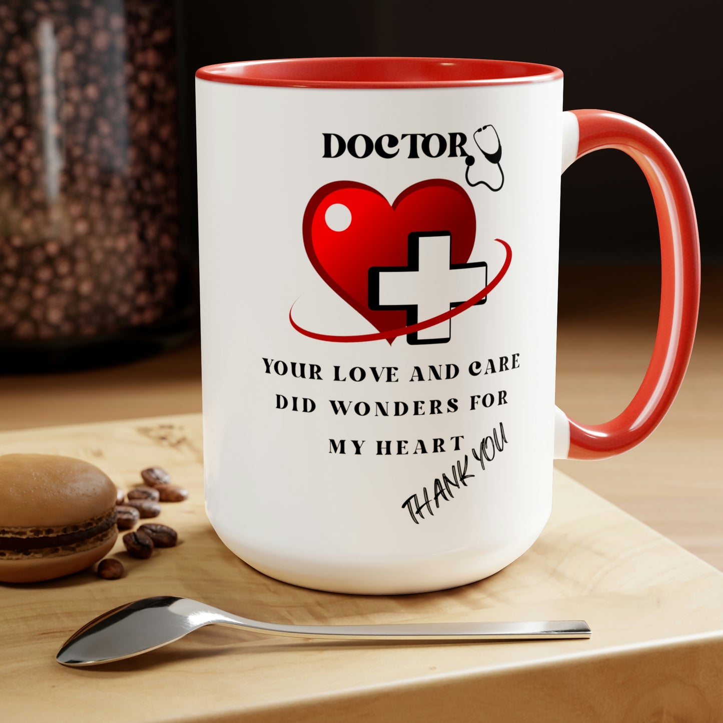 Medical, CVICU, EKG, Two-Tone Coffee Mugs, 15oz