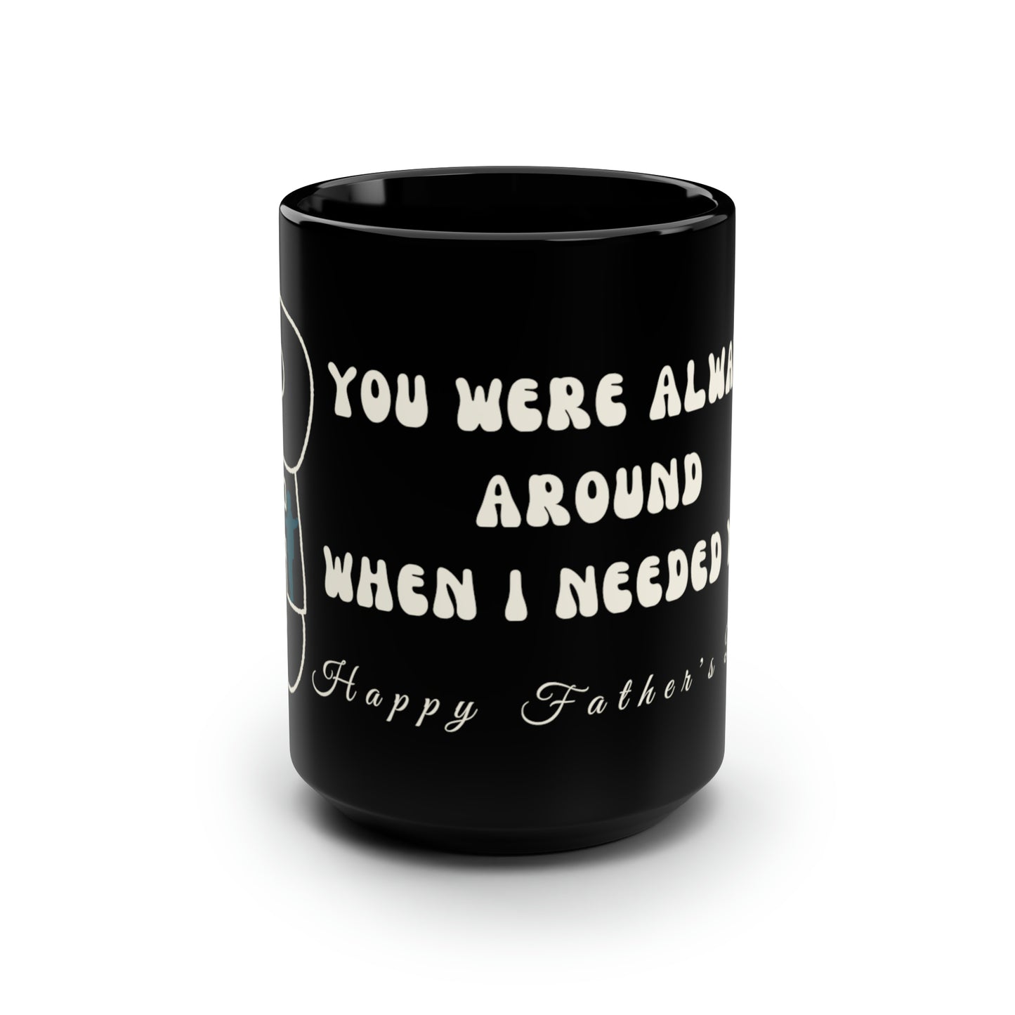 Exotic Print Father's Day Black Mug, 15oz