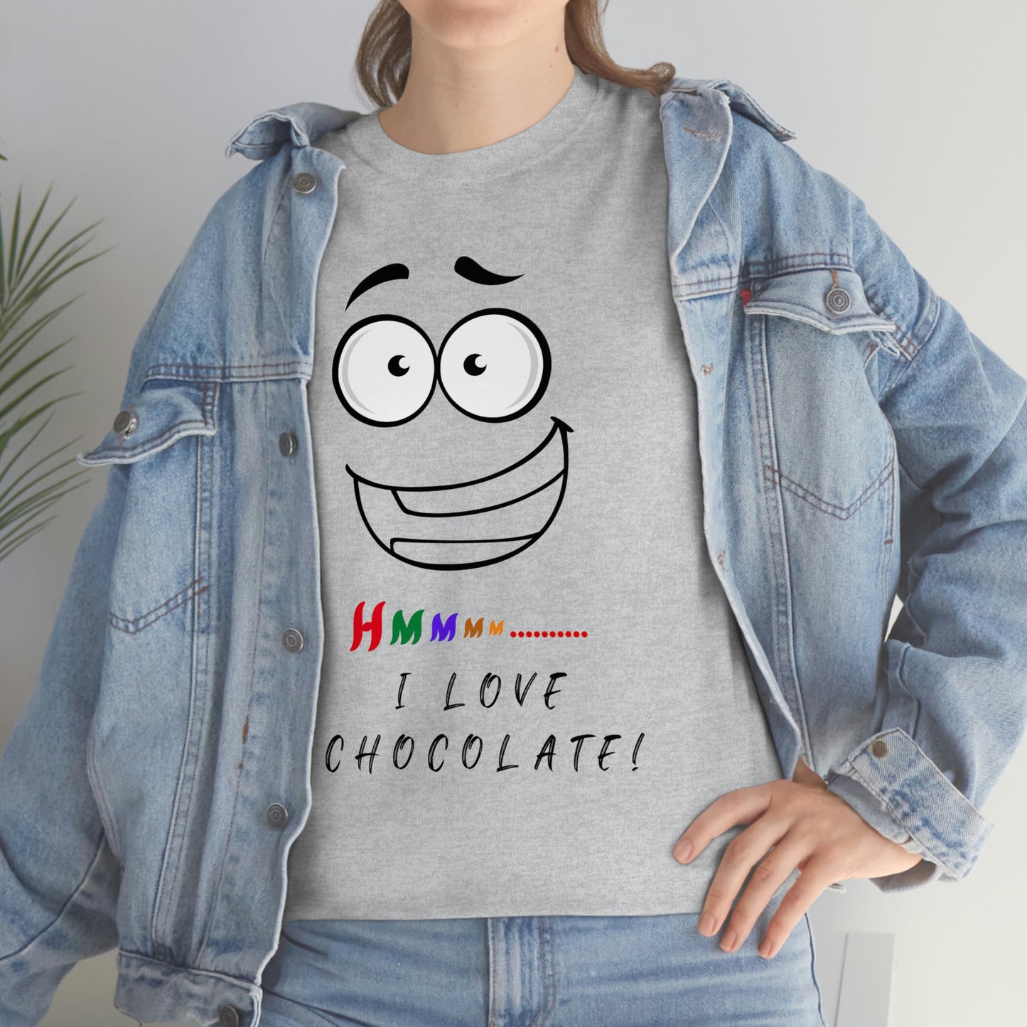 Hmmm... I Love Chocolate Unisex Heavy Cotton Tee