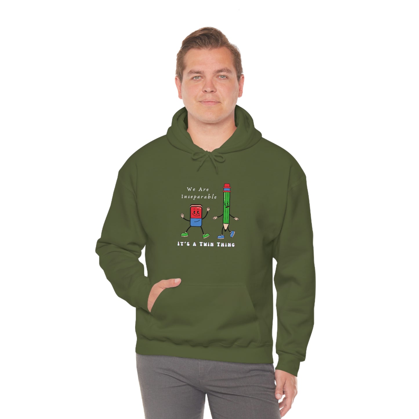 Twin, Unisex Heavy Blend™ Hooded Sweatshirt