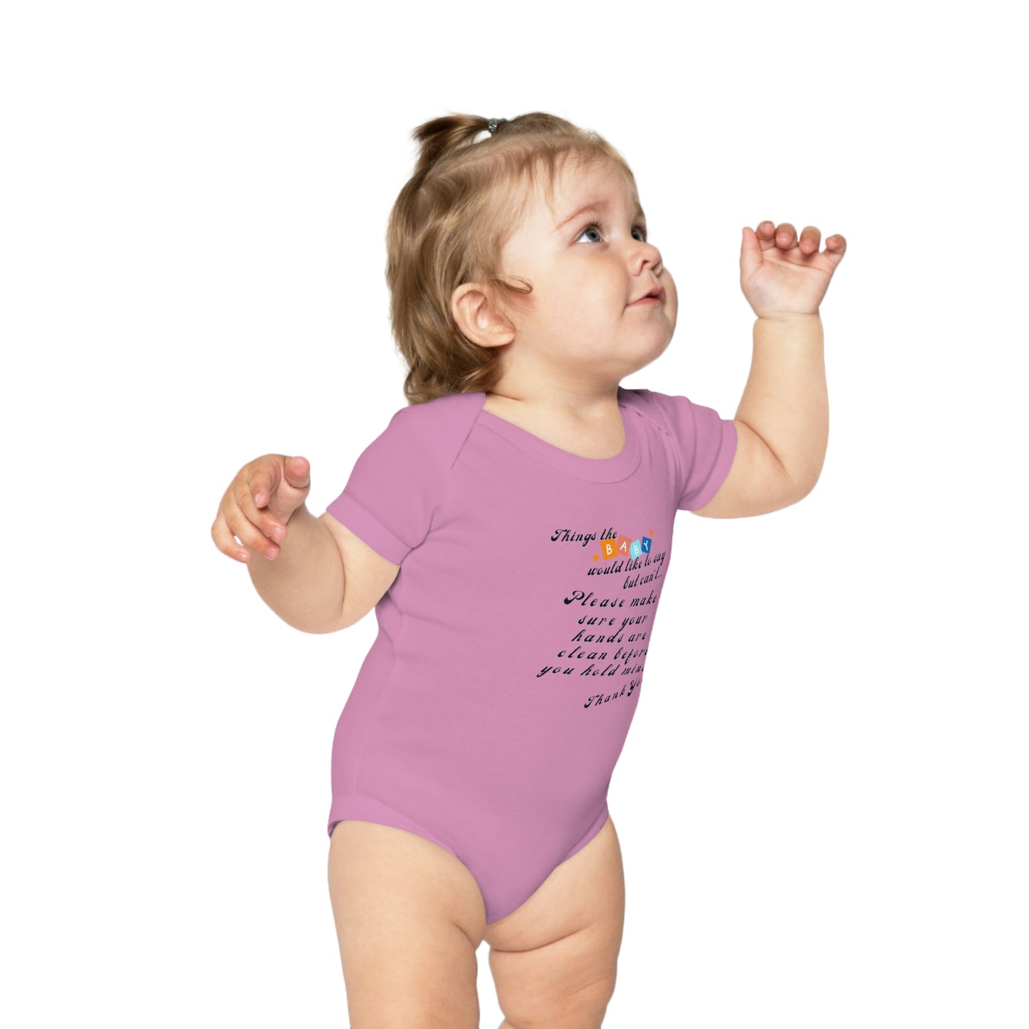 Baby Talk, Combed Cotton Baby Bodysuit