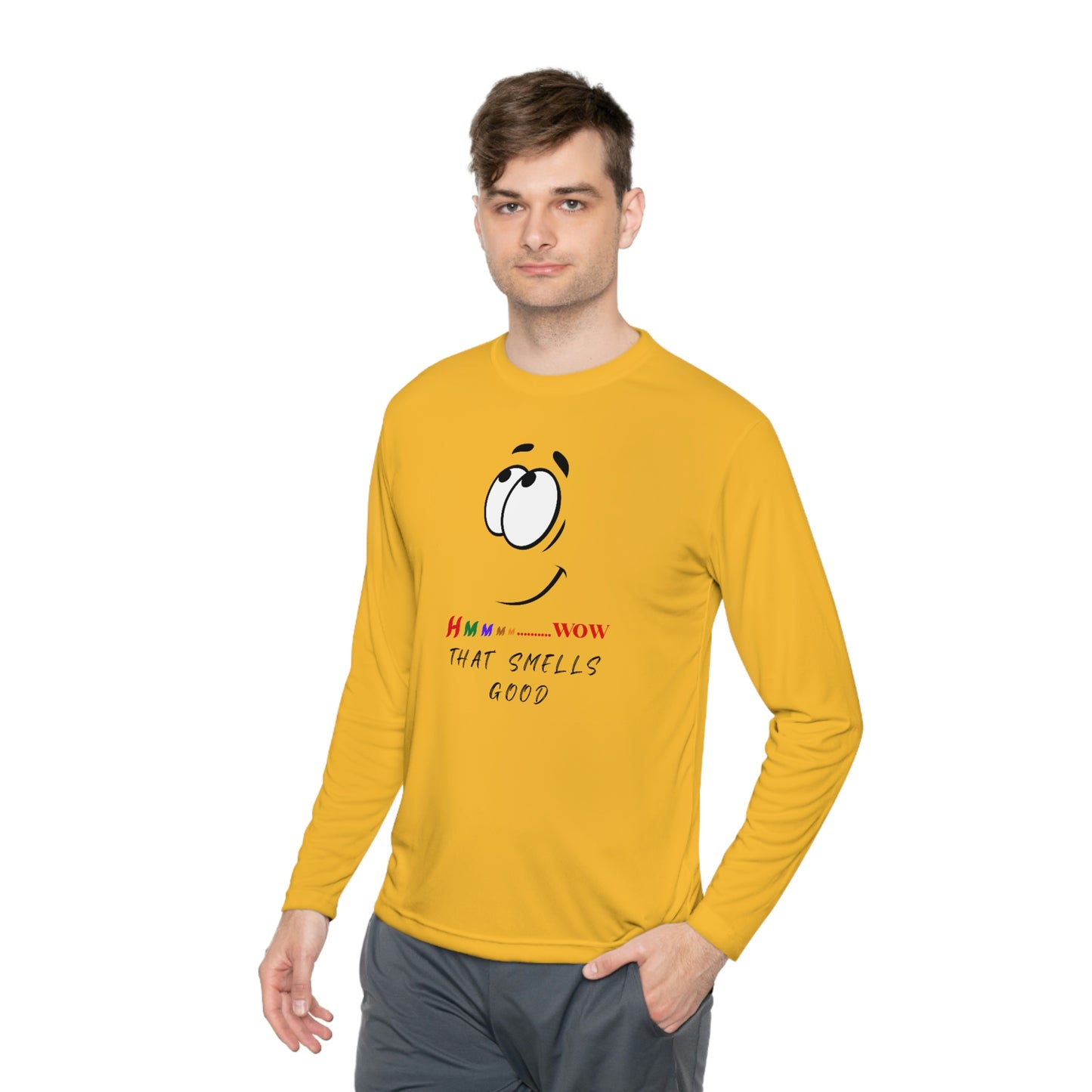 Hmmm, Unisex Lightweight Long Sleeve Tee