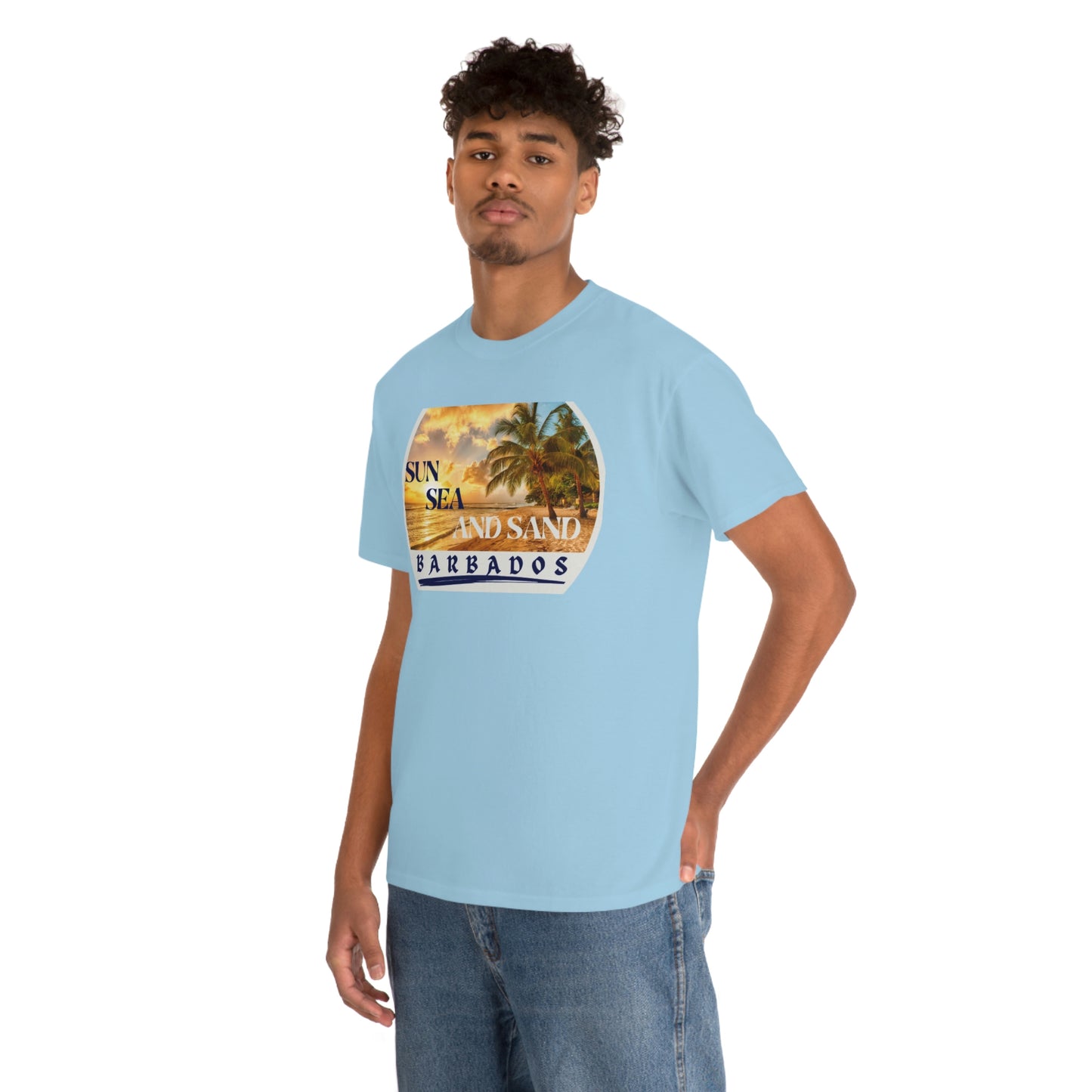 Sun Sea Sand Barbados Unisex Heavy Cotton Tee