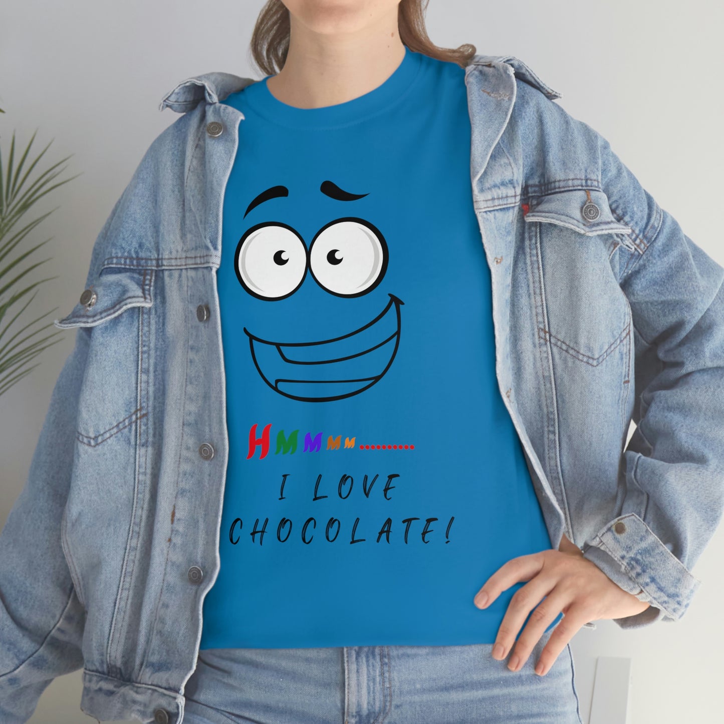 Hmmm... I Love Chocolate Unisex Heavy Cotton Tee