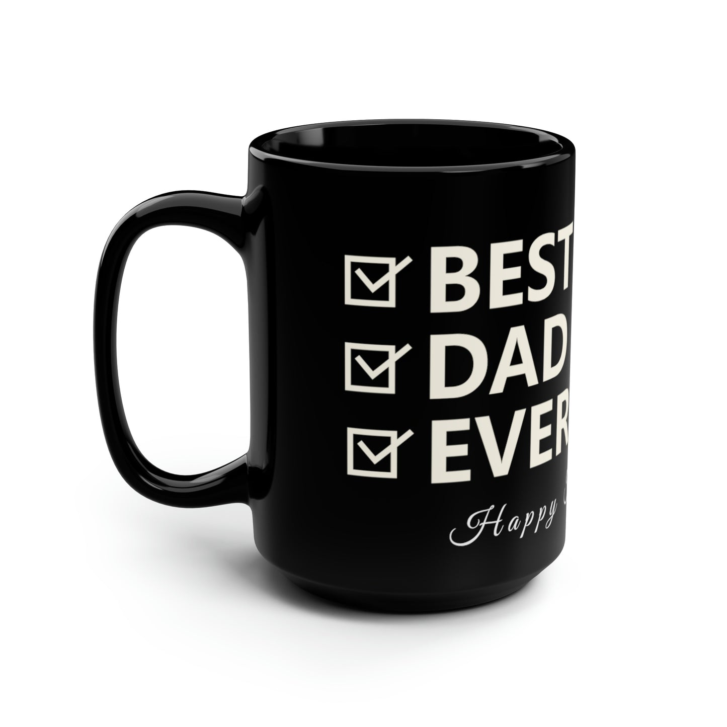 Exotic Print Father's Day Black Mug, 15oz