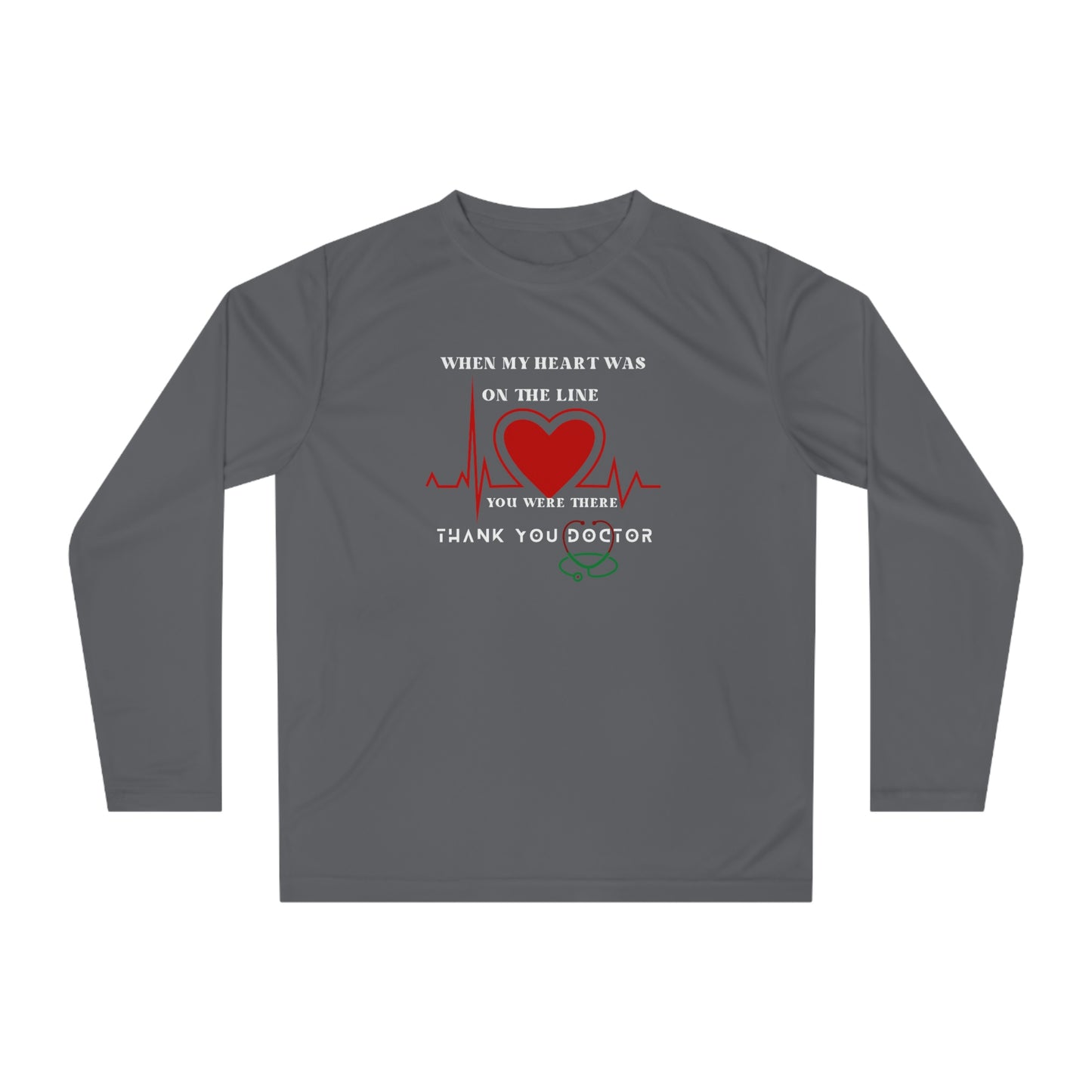 Medical, CVICU, EKG, Unisex Performance Long Sleeve Shirt