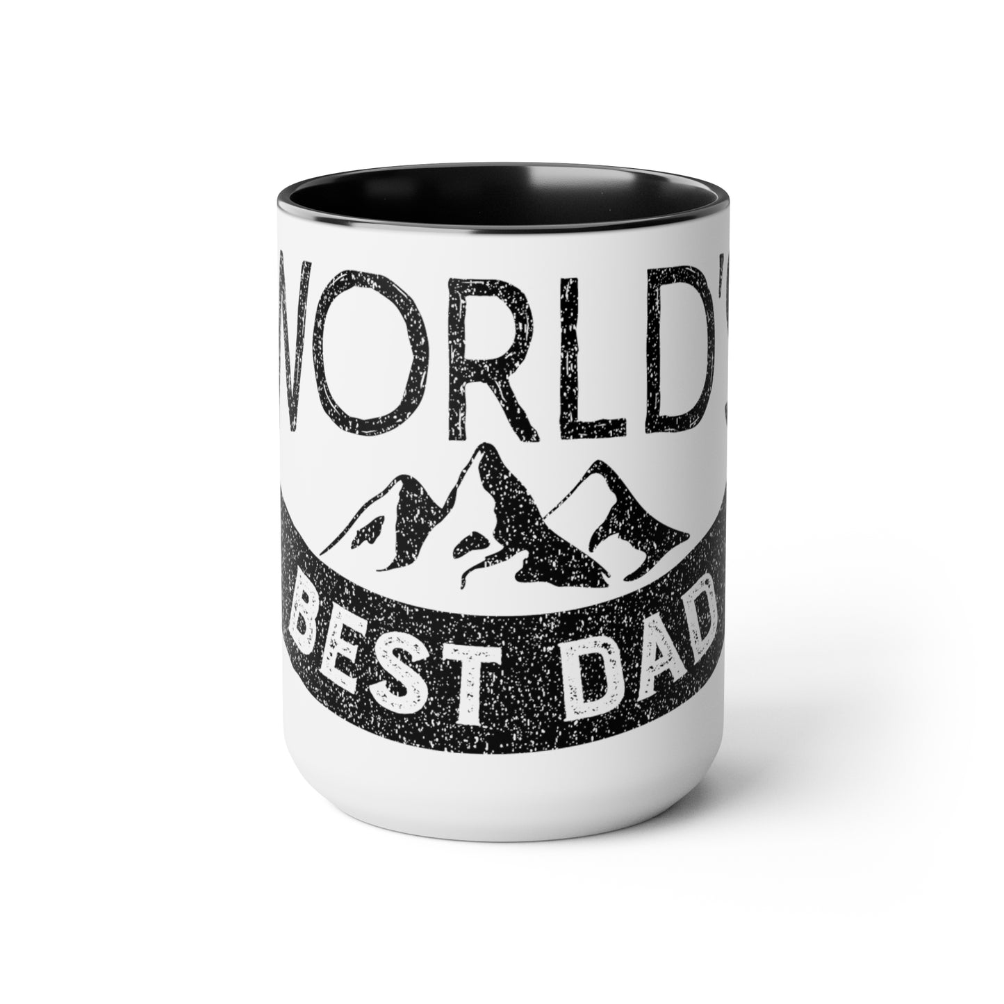 Exotic Print Fathers Day Two-Tone Coffee Mugs, 15oz