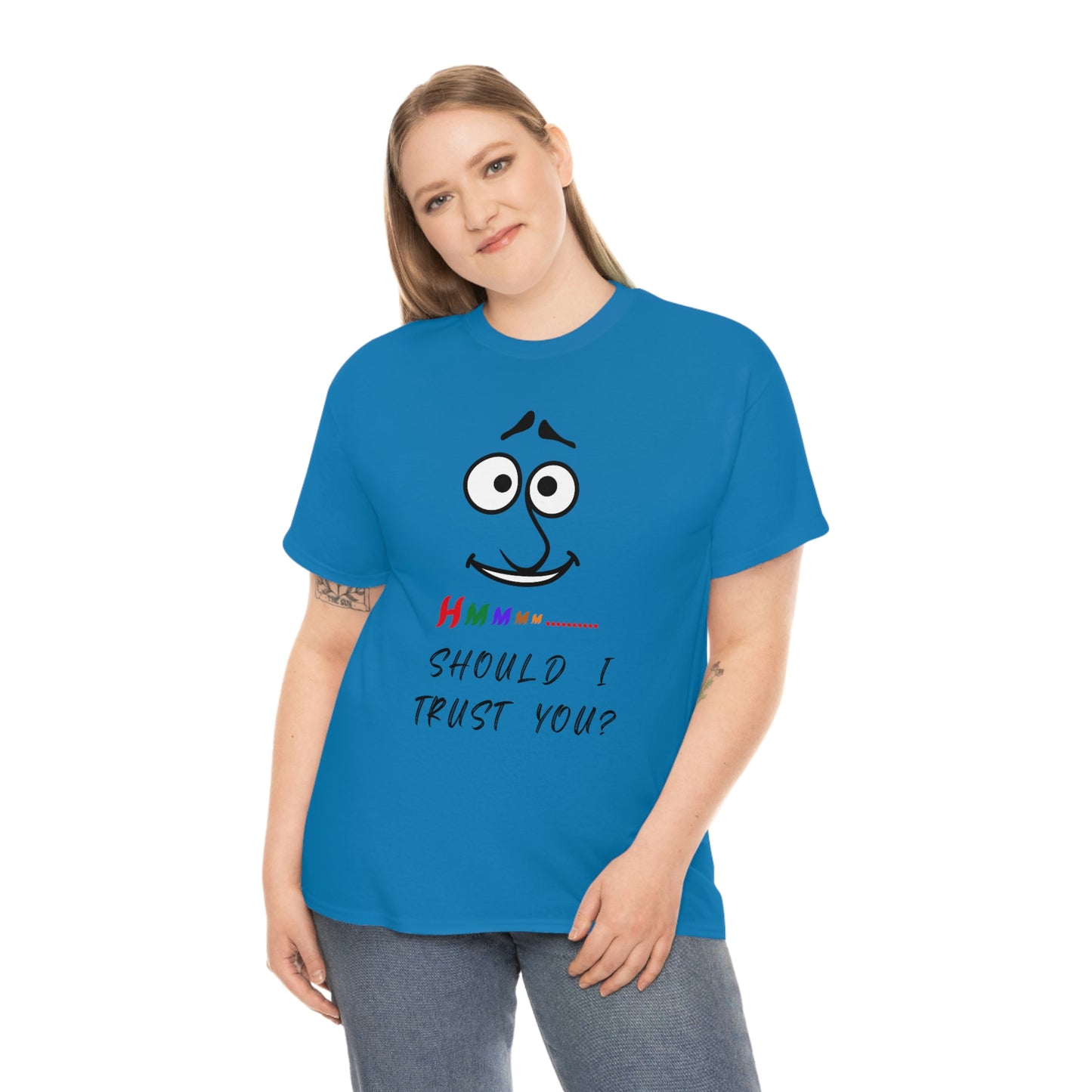 Hmmm, Funny, Unisex Heavy Cotton Tee