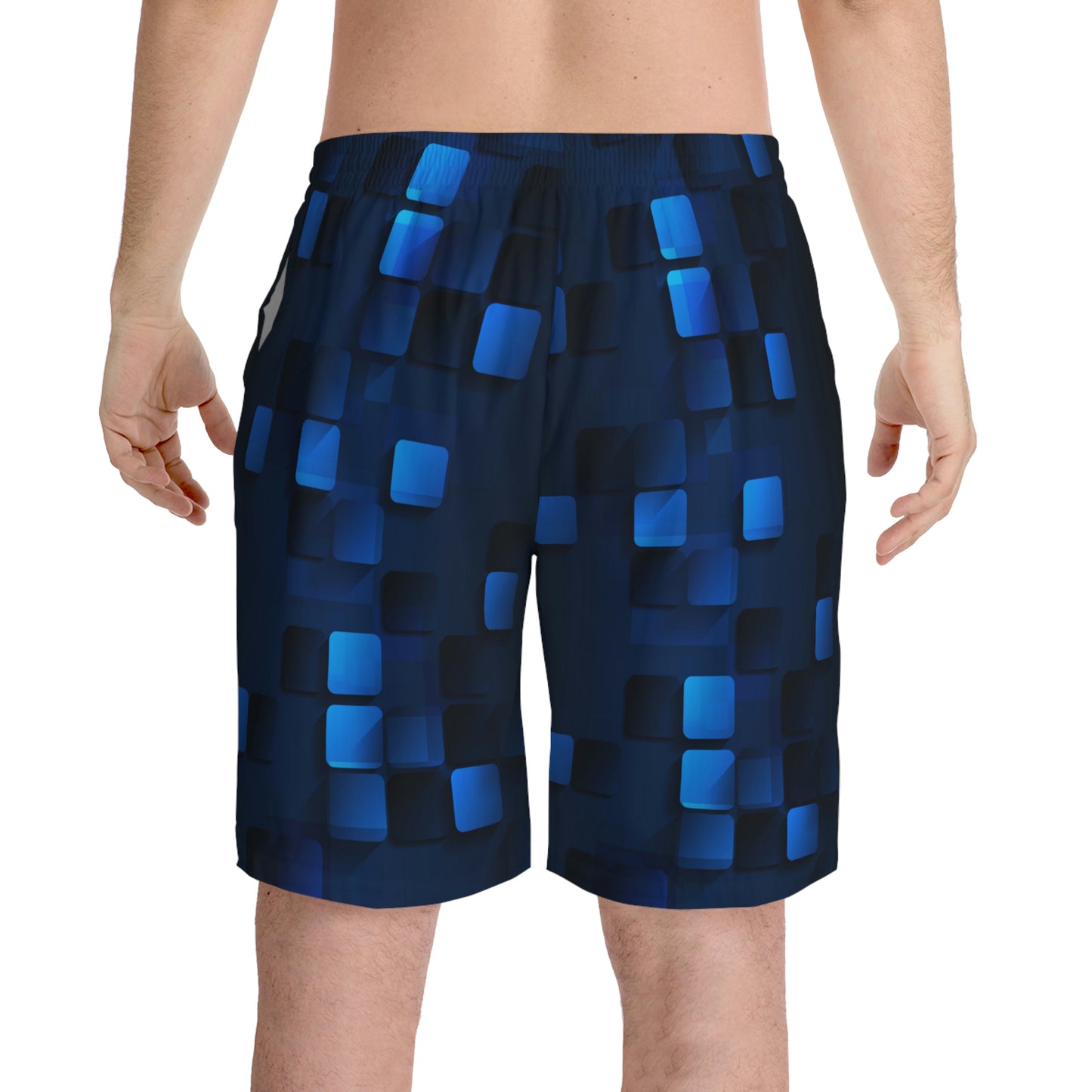 Exotic Print Men's Elastic Beach Shorts (AOP)