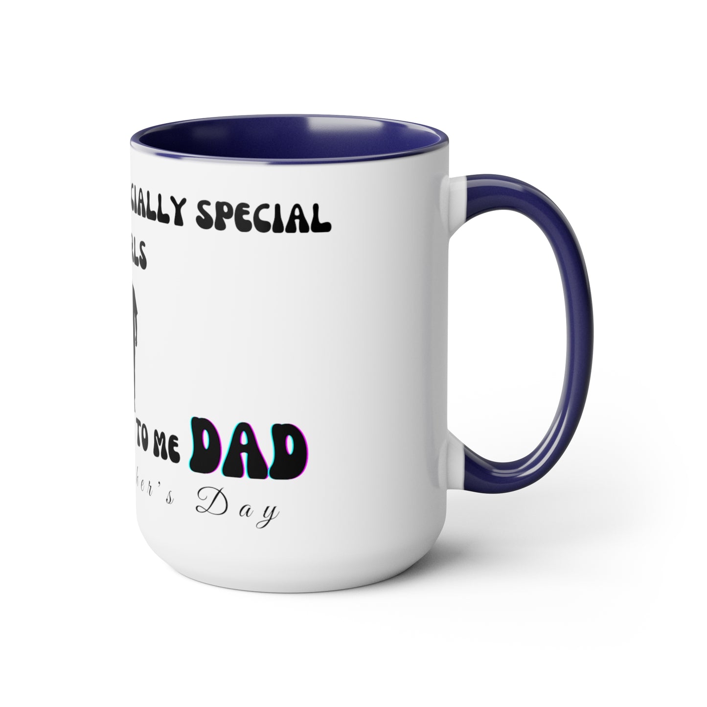 Exotic Print Father's Day Two-Tone Coffee Mugs, 15oz