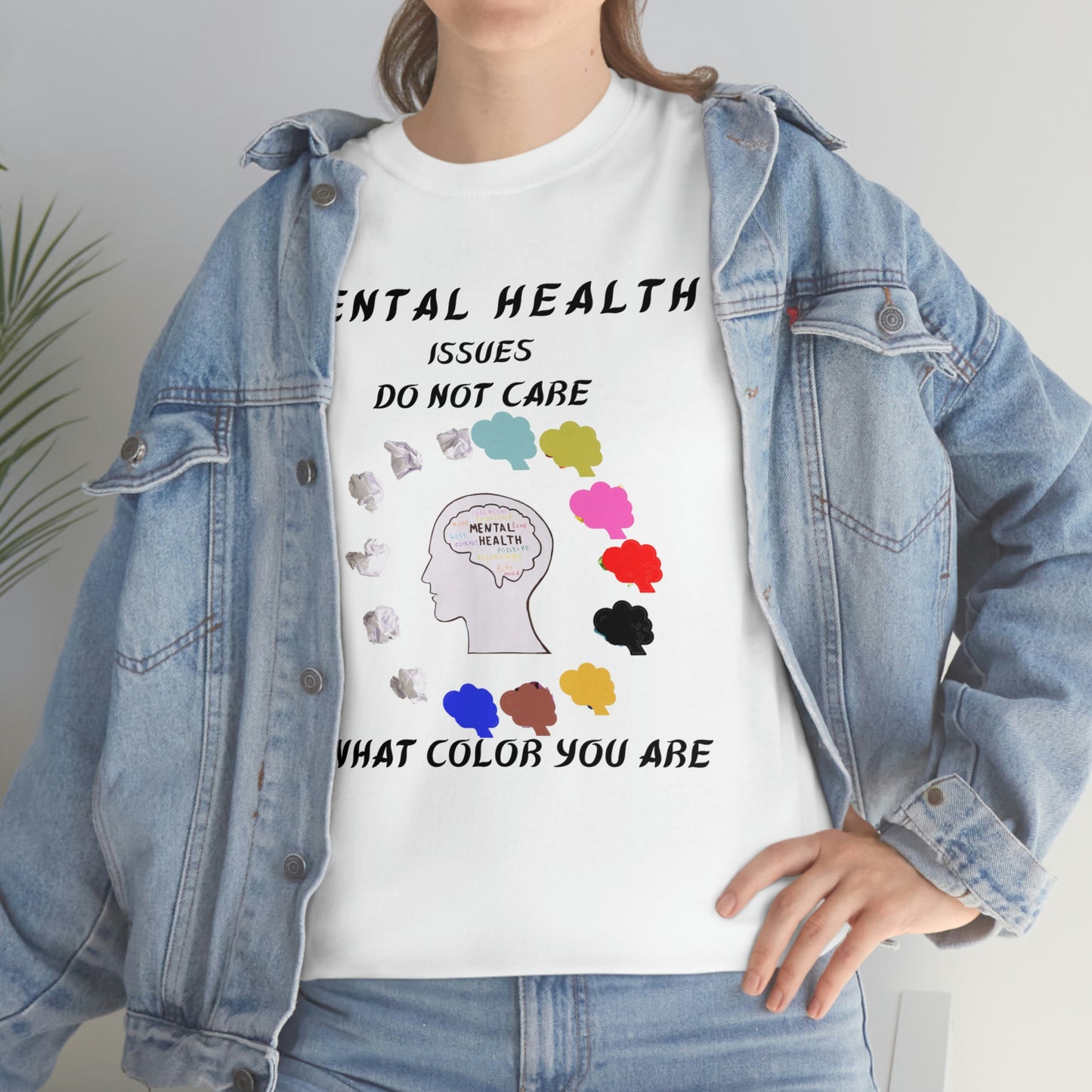 Mental Health Color Unisex Heavy Cotton Tee