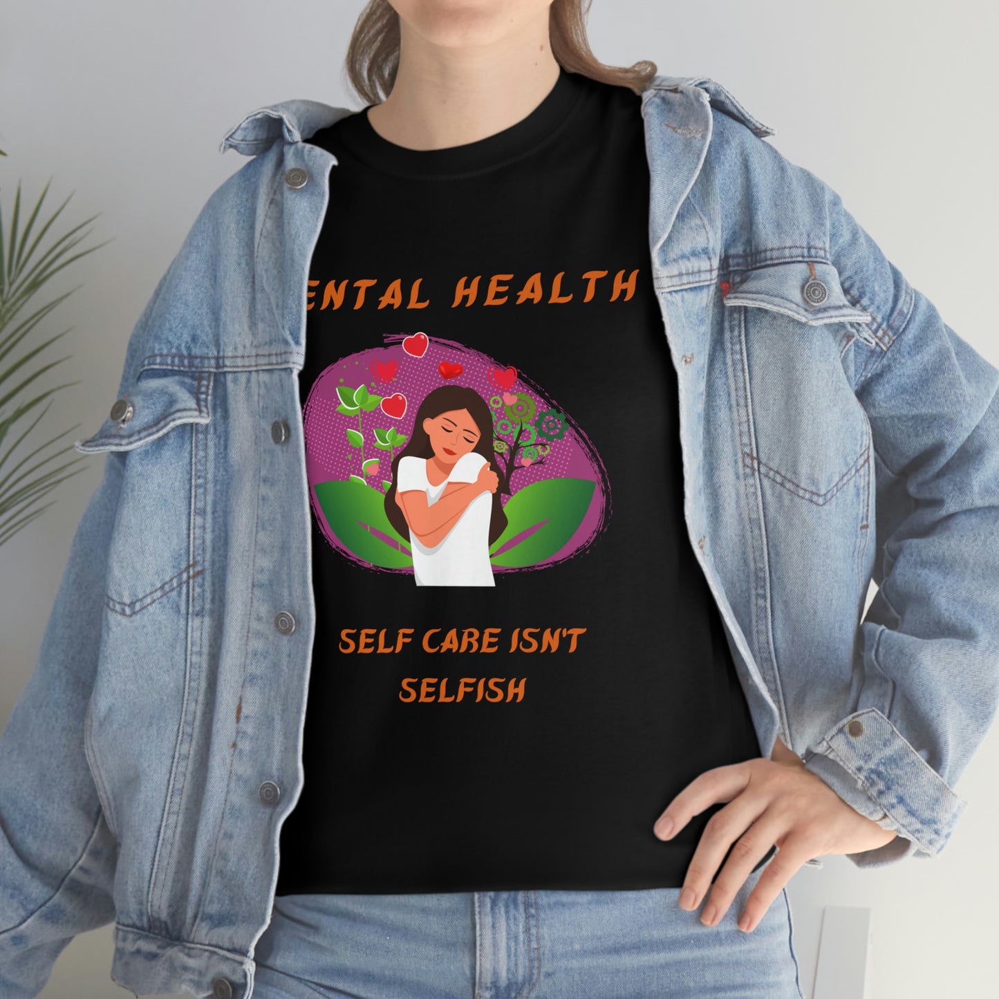 Mental Health Self Care Unisex Heavy Cotton Tee