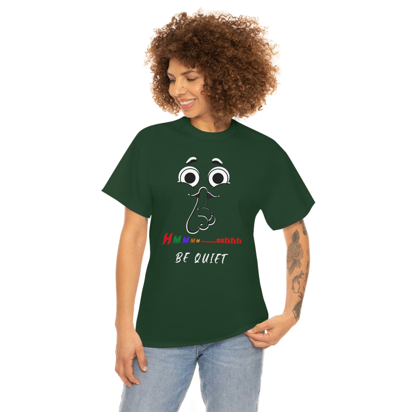 Hmmm... Sshh Be Quiet Unisex Heavy Cotton Tee