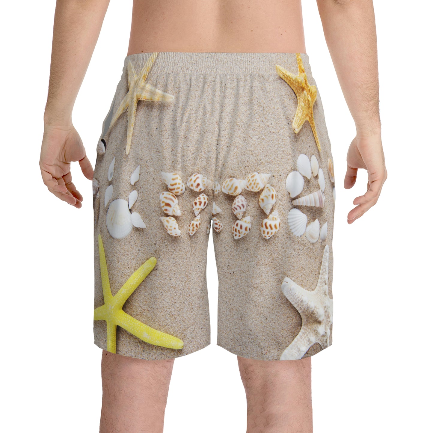 Exotic Print Men's Elastic Beach Shorts (AOP)