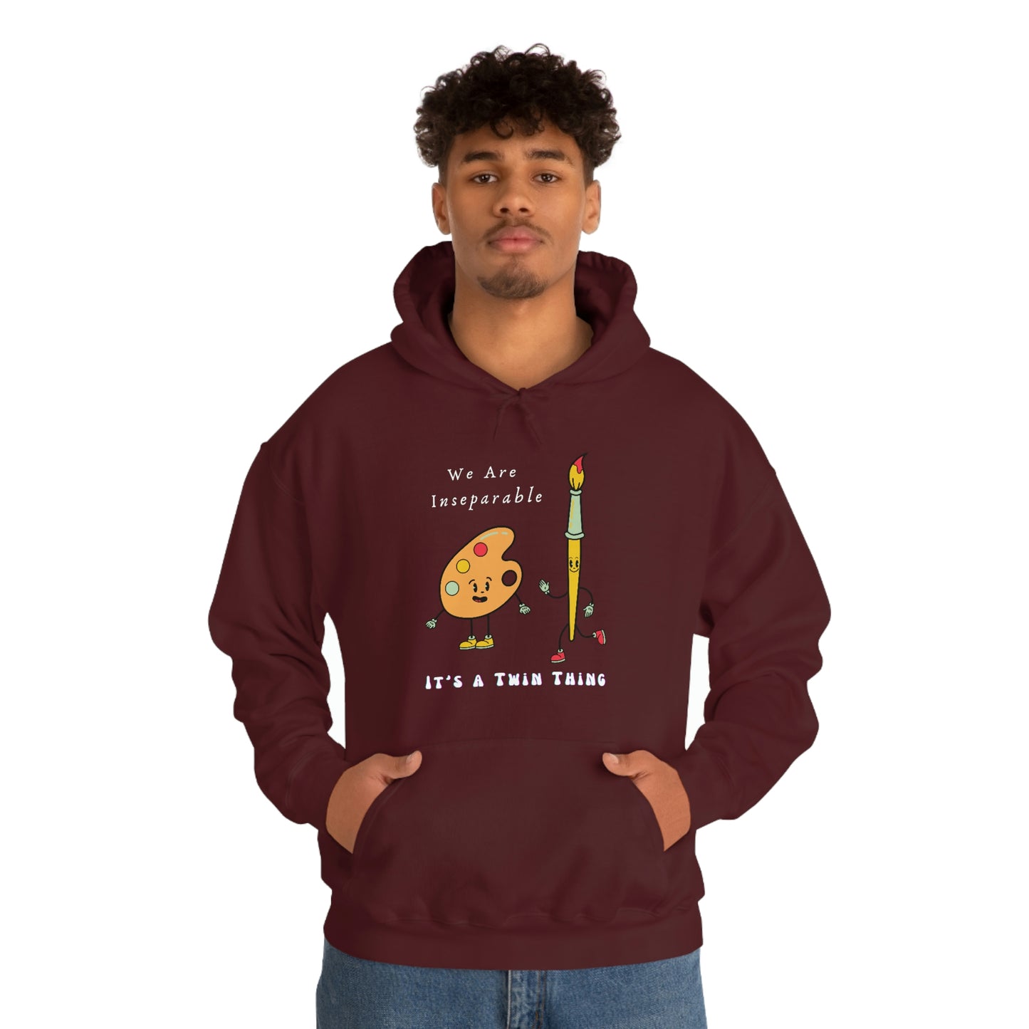 Twin, Unisex Heavy Blend™ Hooded Sweatshirt