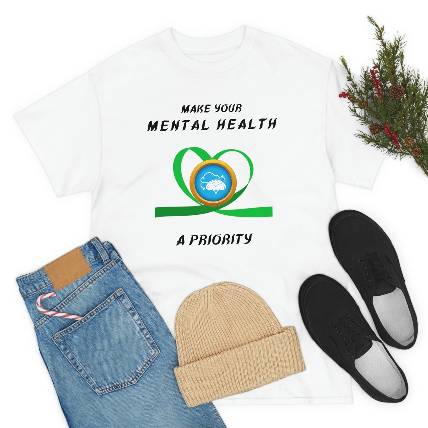 Mental Health A Priority Unisex Heavy Cotton Tee