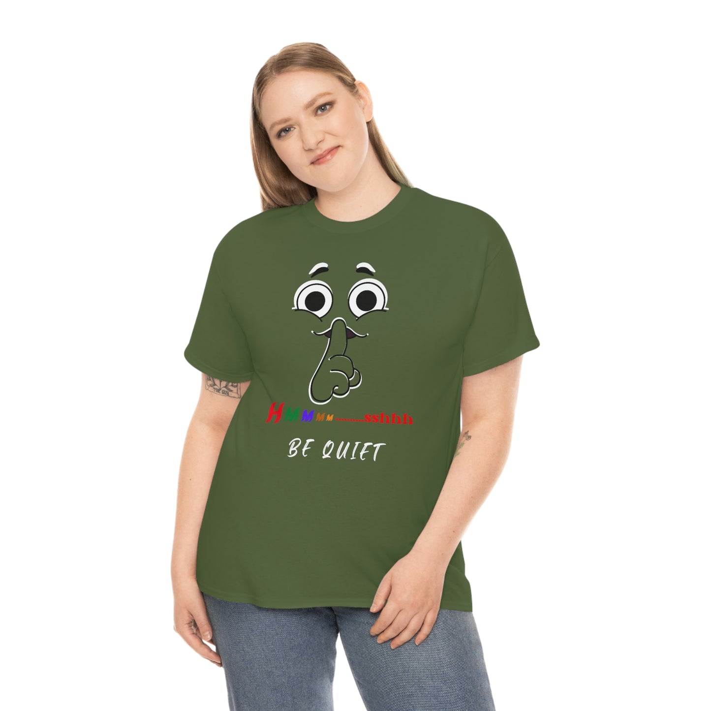 Hmmm... Sshh Be Quiet Unisex Heavy Cotton Tee