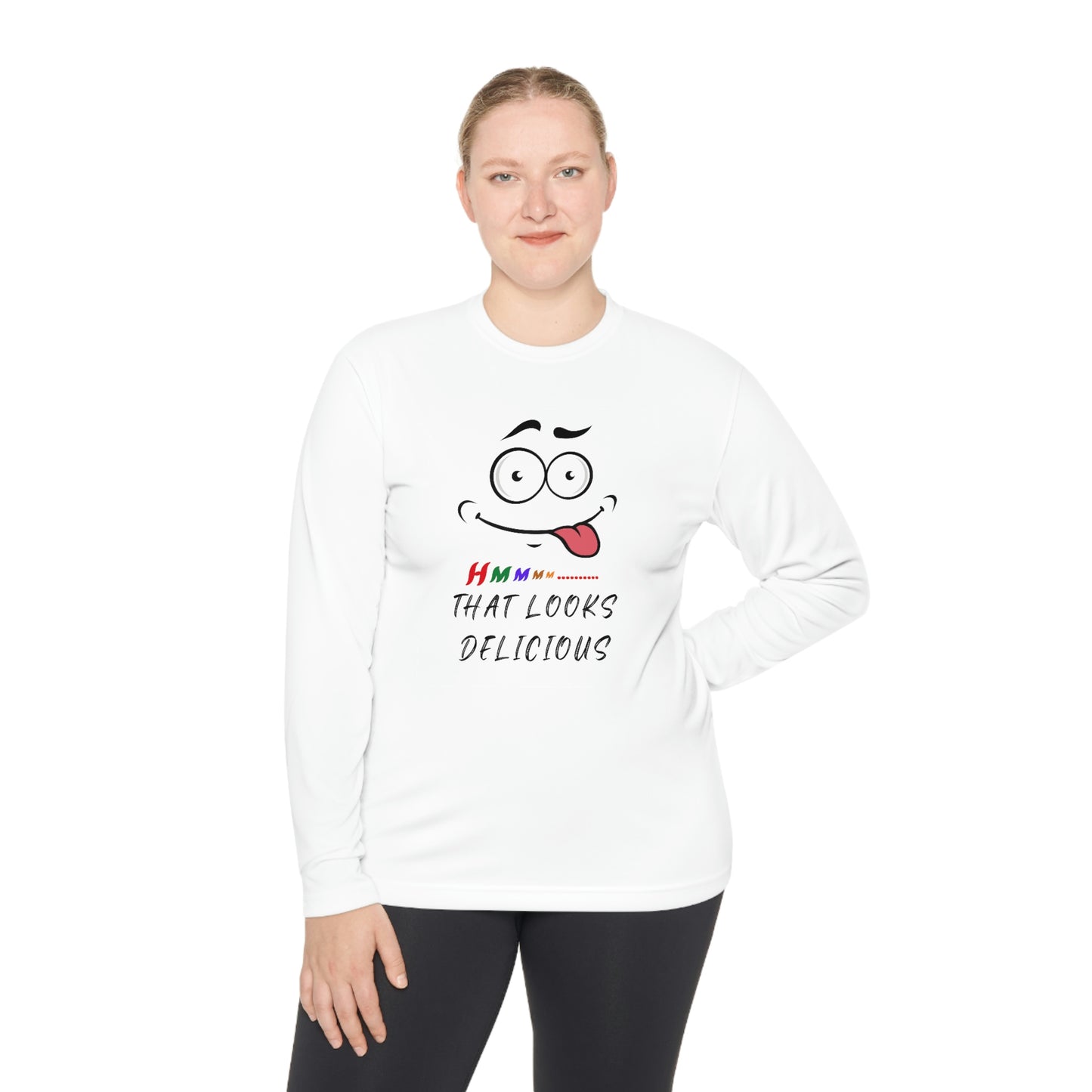 Hmmm, Unisex Lightweight Long Sleeve Tee