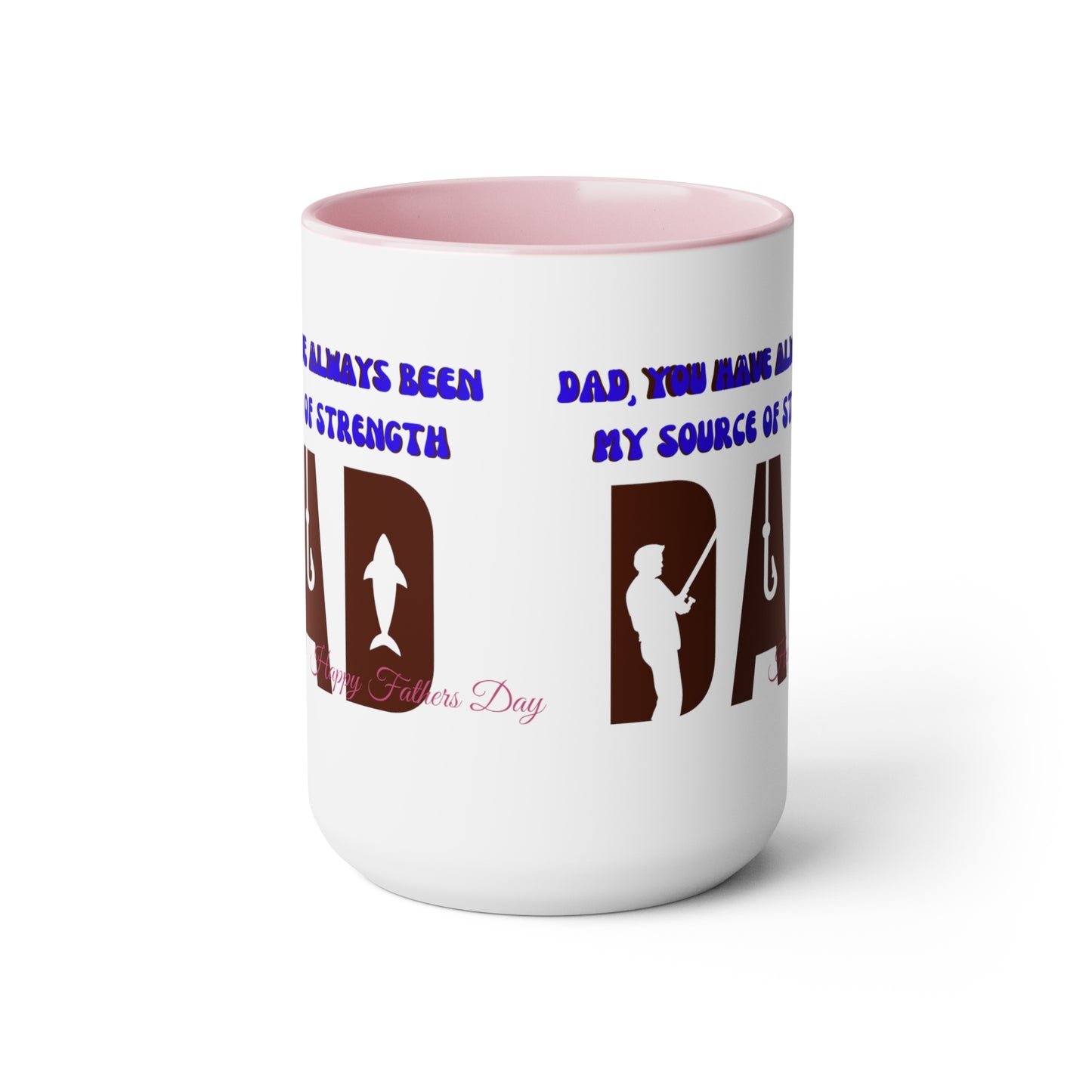 Exotic Print Fathers Day Two-Tone Coffee Mugs, 15oz