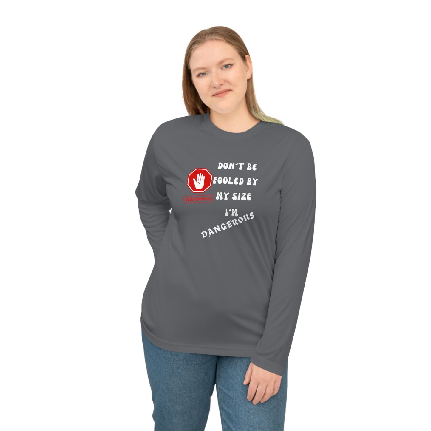 Warning, Unisex Performance Long Sleeve Shirt