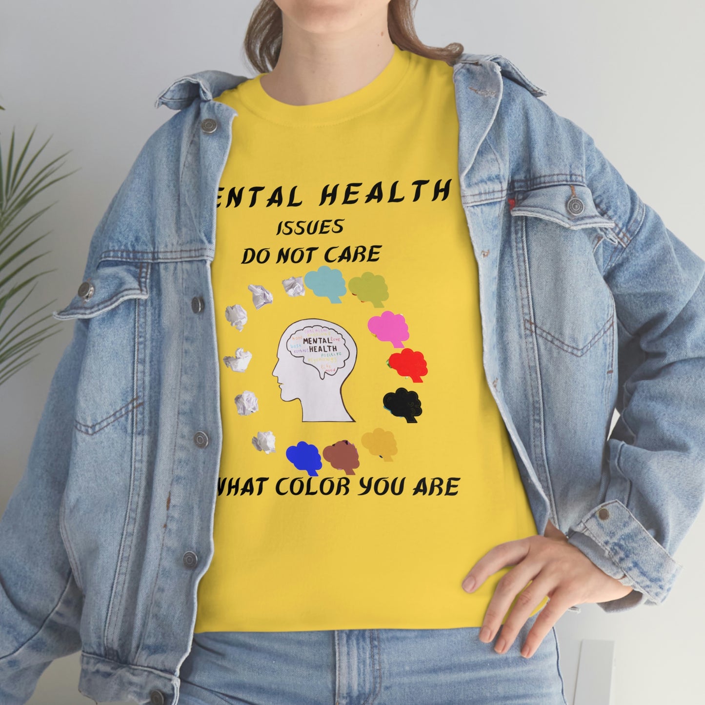 Mental Health Color Unisex Heavy Cotton Tee