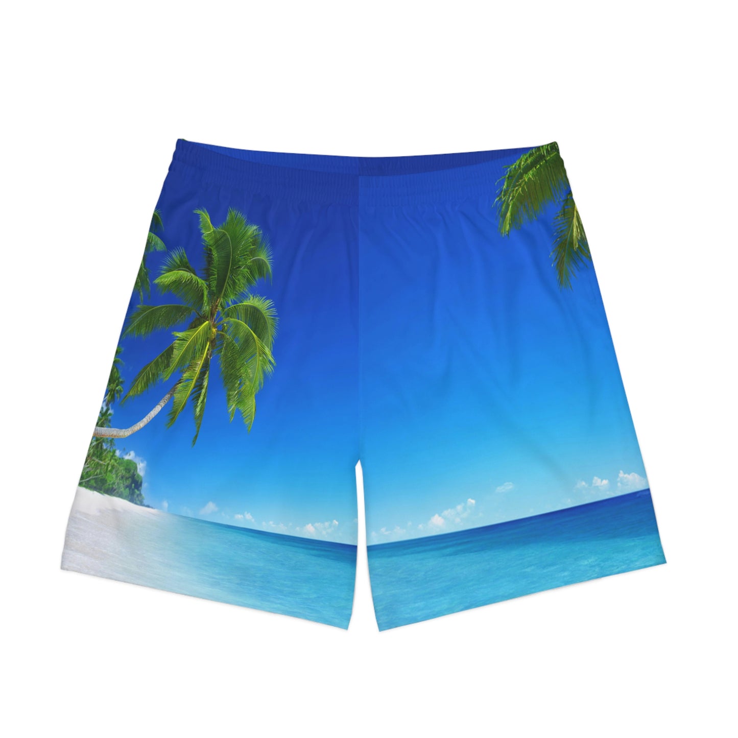 Exotic Print Men's Elastic Beach Shorts (AOP)