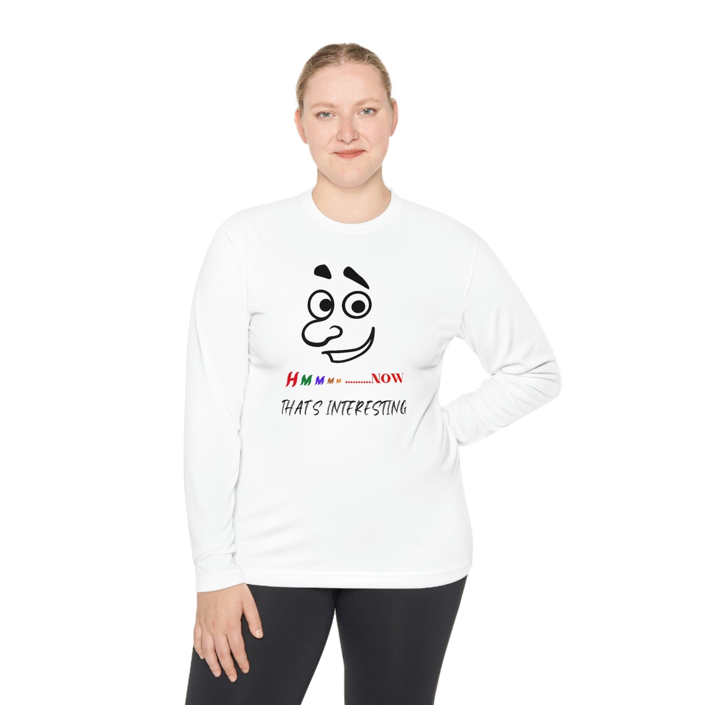 Hmmm, Unisex Lightweight Long Sleeve Tee