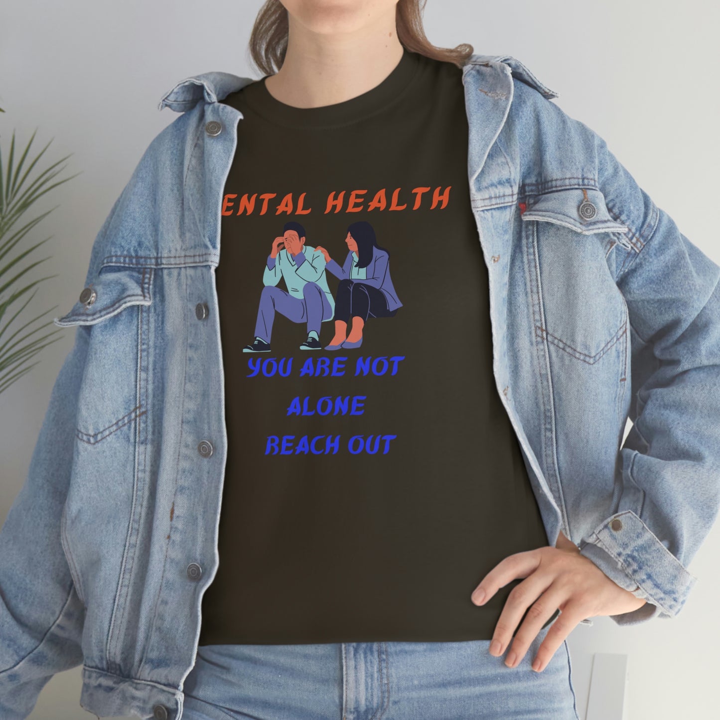 Mental Health You Are Not Alone Unisex Heavy Cotton Tee