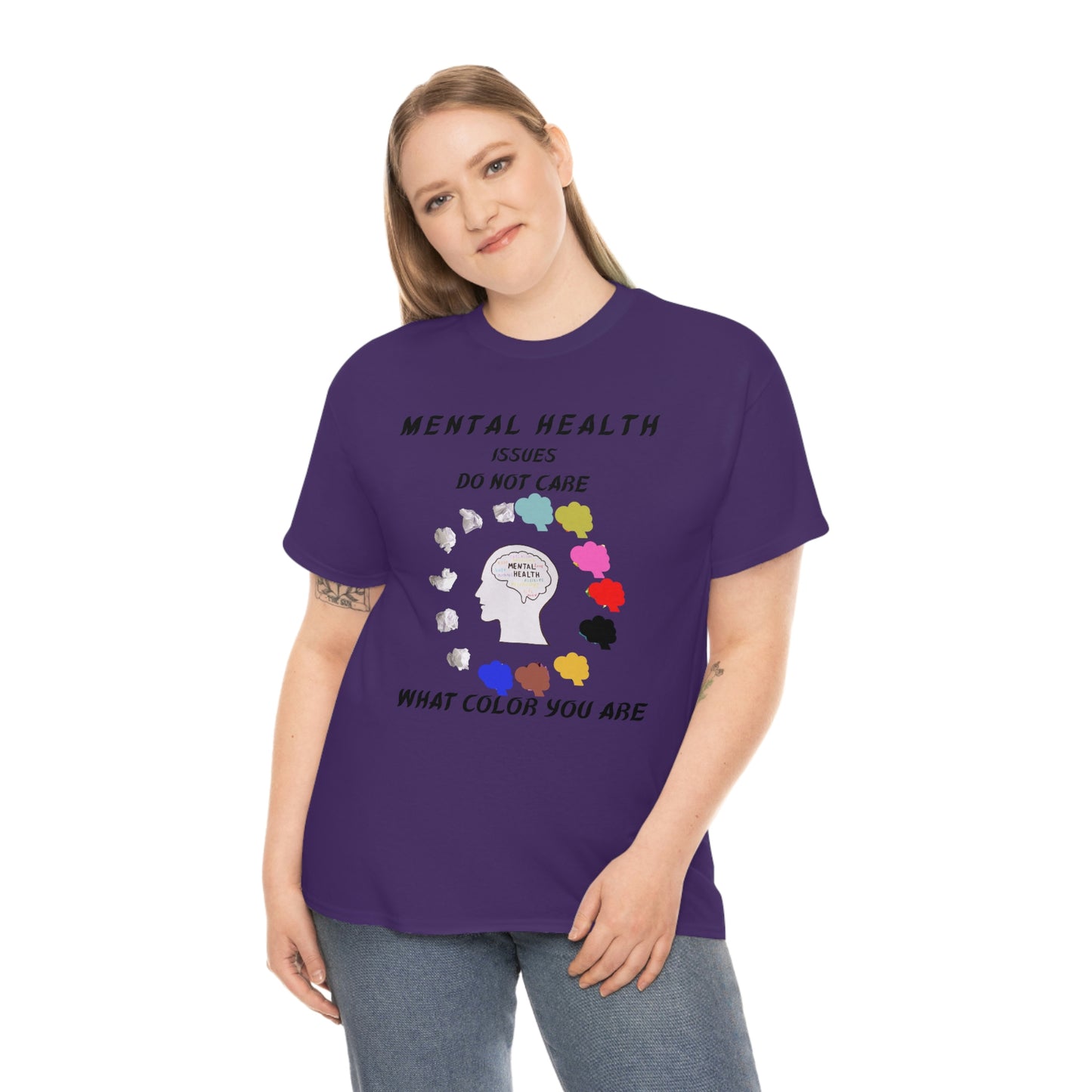 Mental Health Color Unisex Heavy Cotton Tee