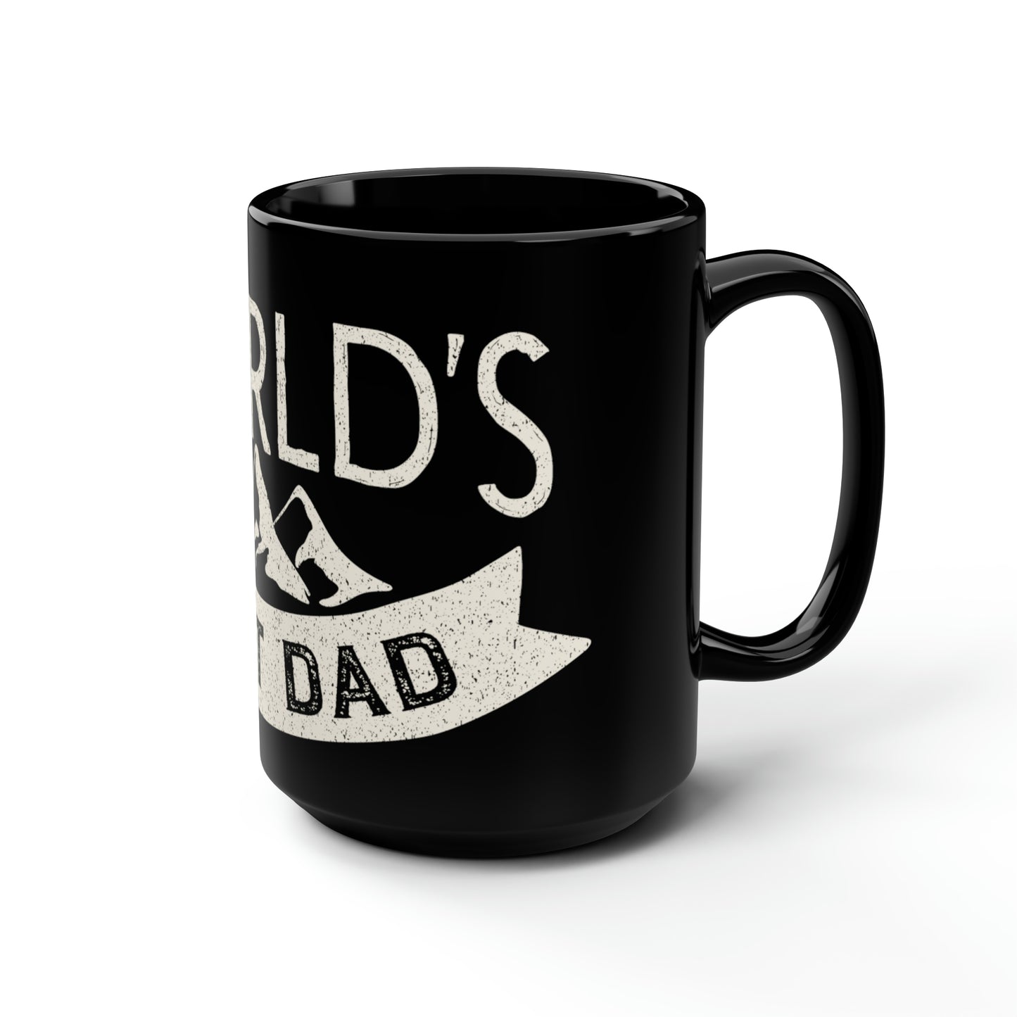 Exotic Print Fathers Day Black Mug, 15oz