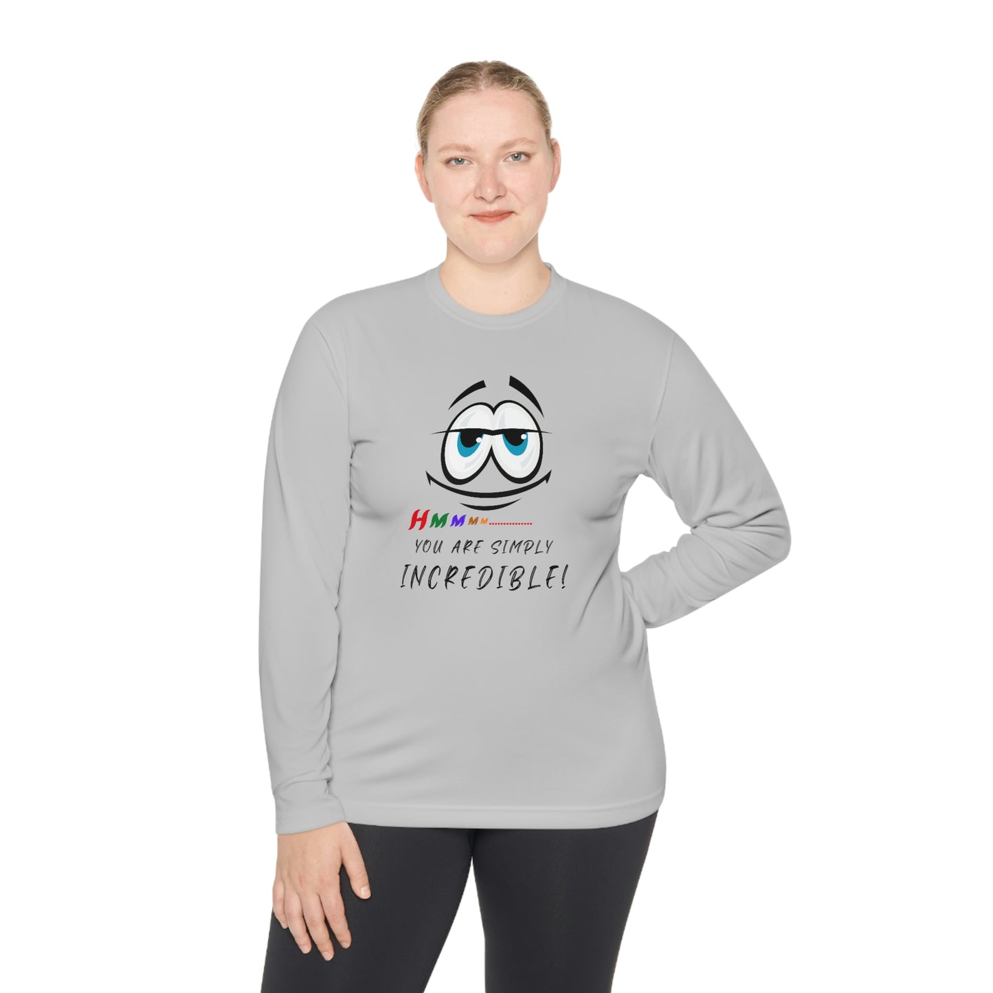 Hmmm, Unisex Lightweight Long Sleeve Tee