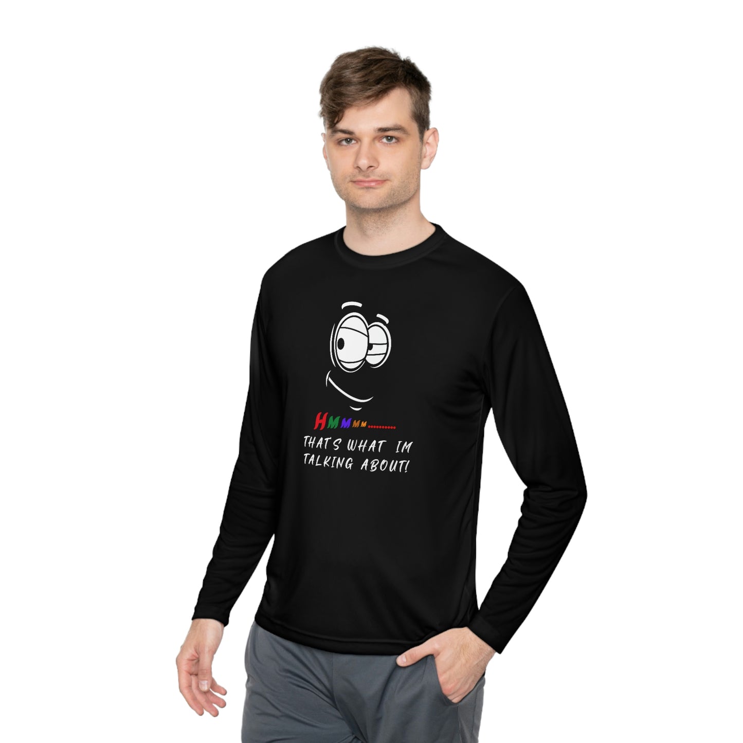 Hmmm, Unisex Lightweight Long Sleeve Tee