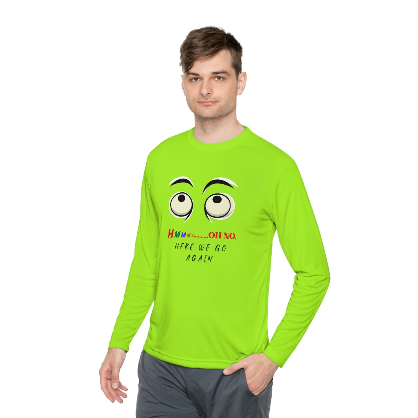 Hmmm, Unisex Lightweight Long Sleeve Tee