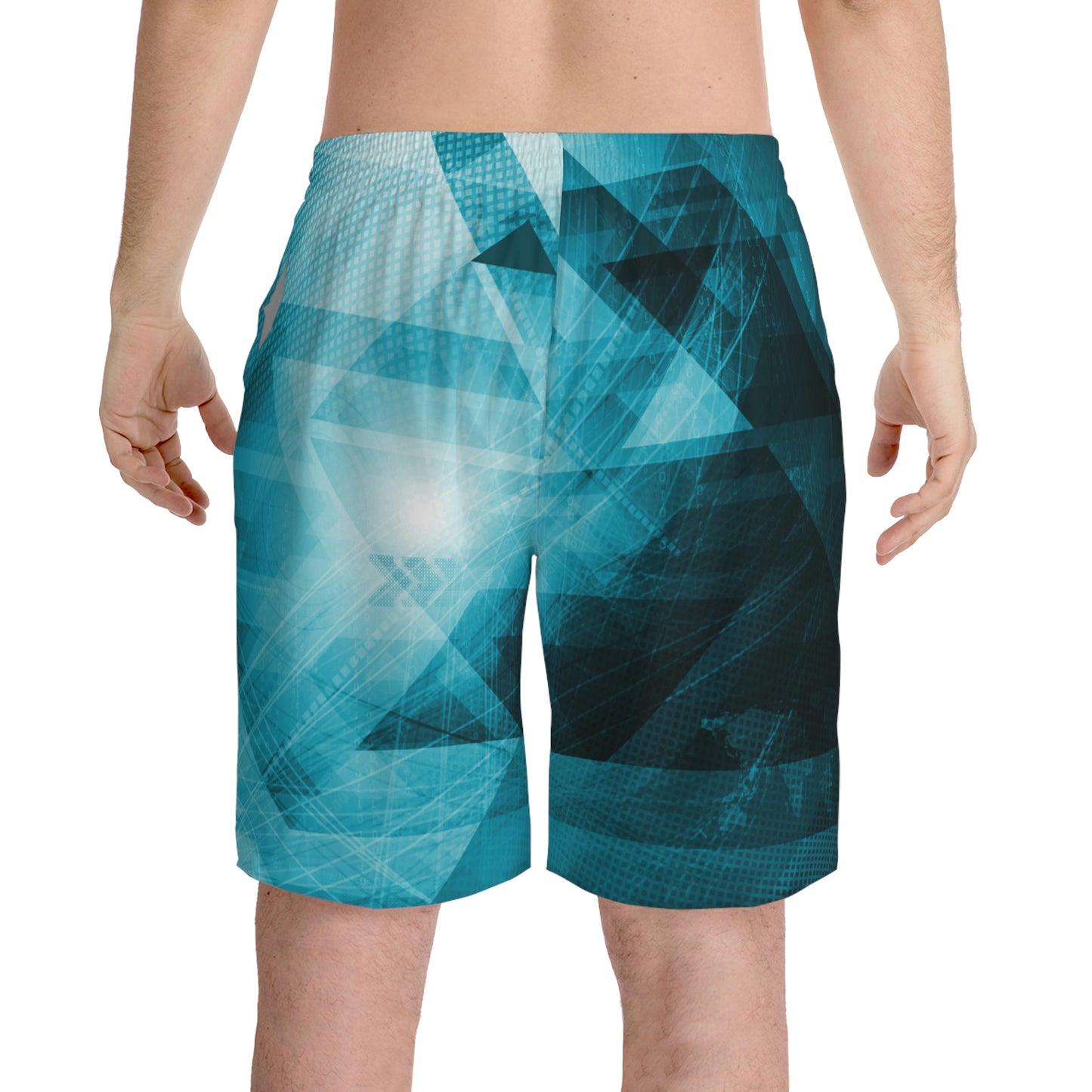 Exotic Print Men's Elastic Beach Shorts (AOP)