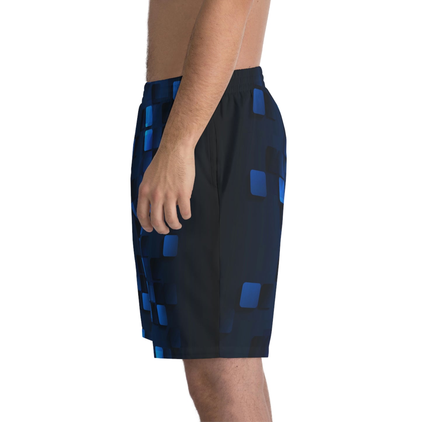 Exotic Print Men's Elastic Beach Shorts (AOP)