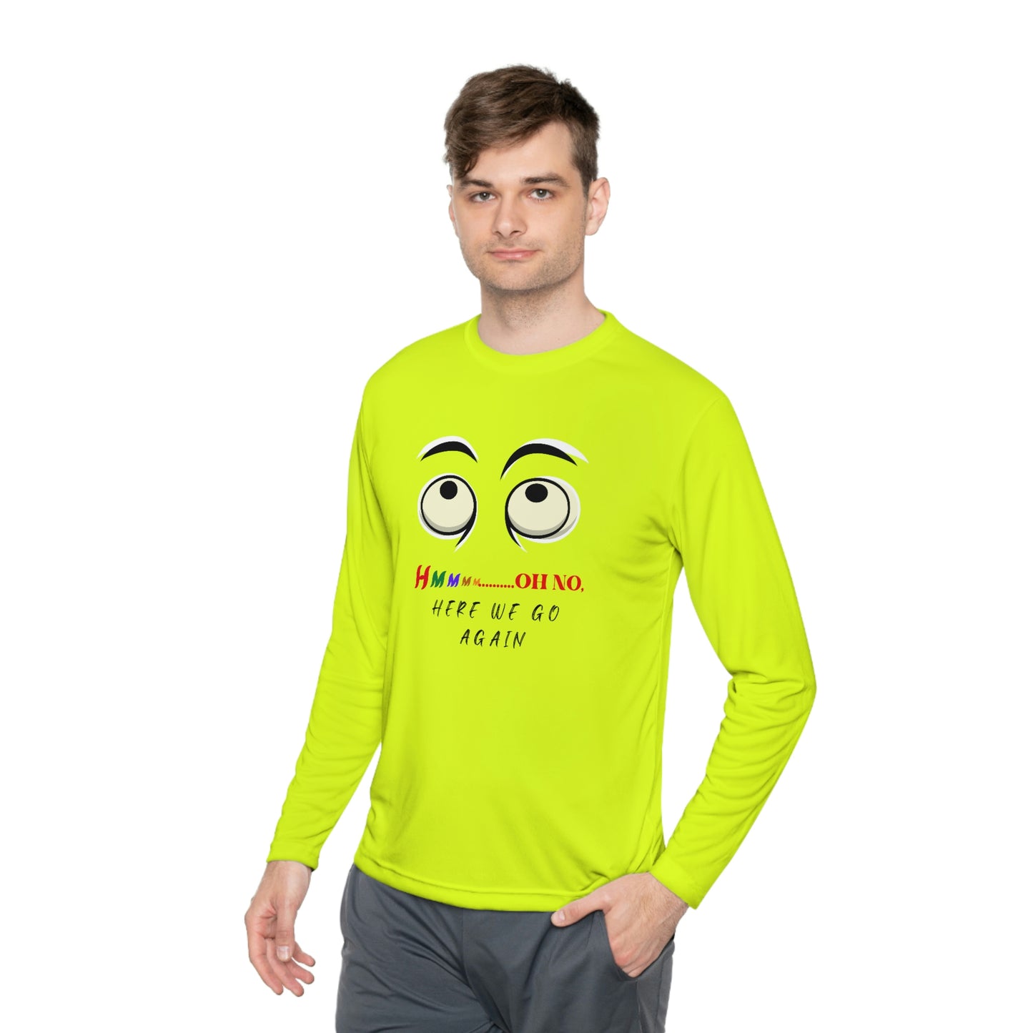 Hmmm, Unisex Lightweight Long Sleeve Tee