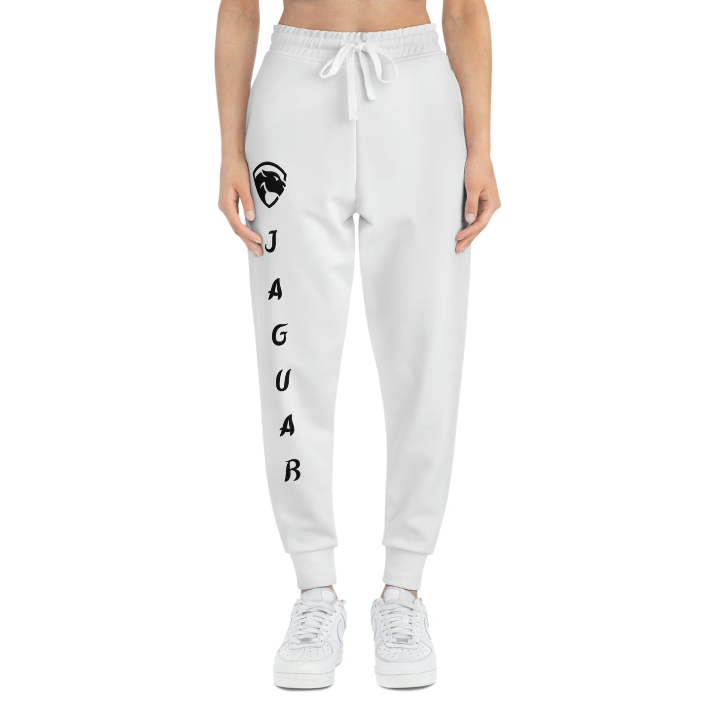 Jaguar White Athletic Joggers (AOP)