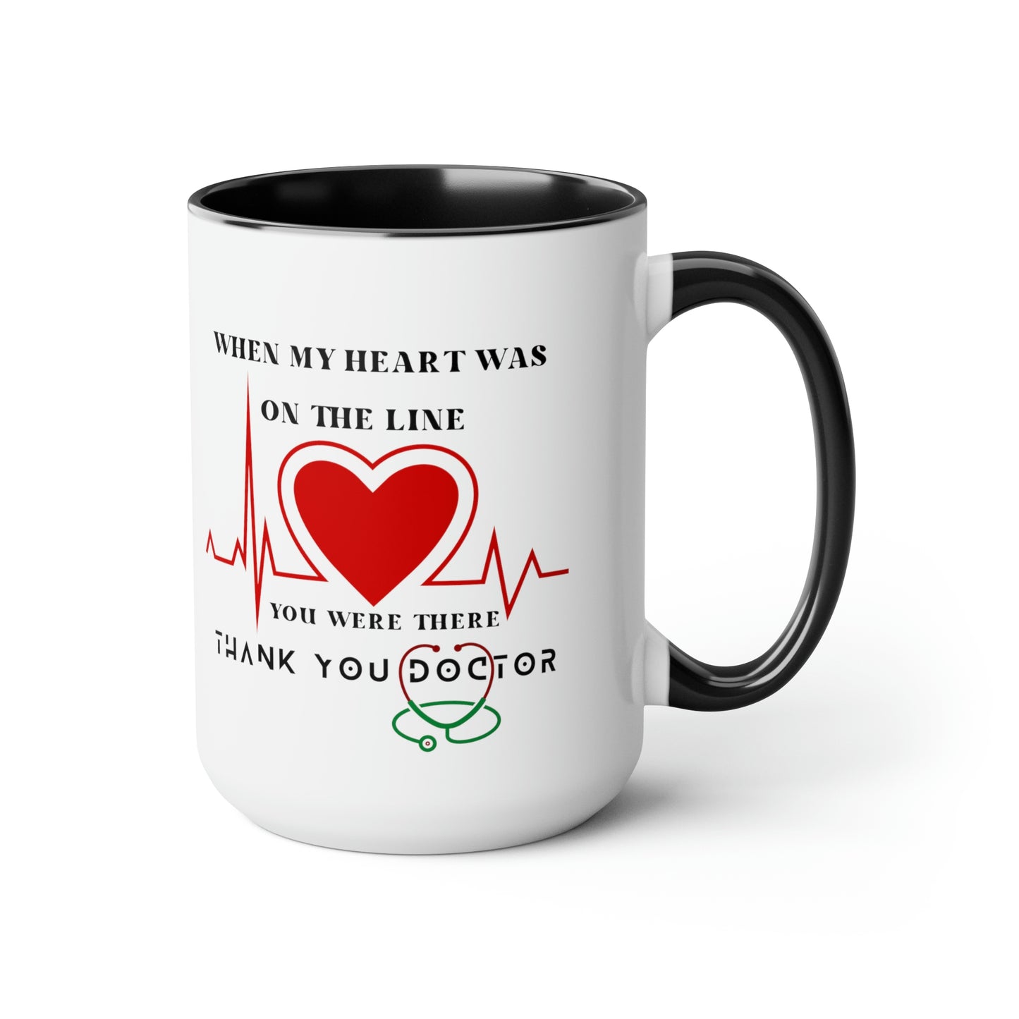 Medical, CVICU, EKG, Two-Tone Coffee Mugs, 15oz