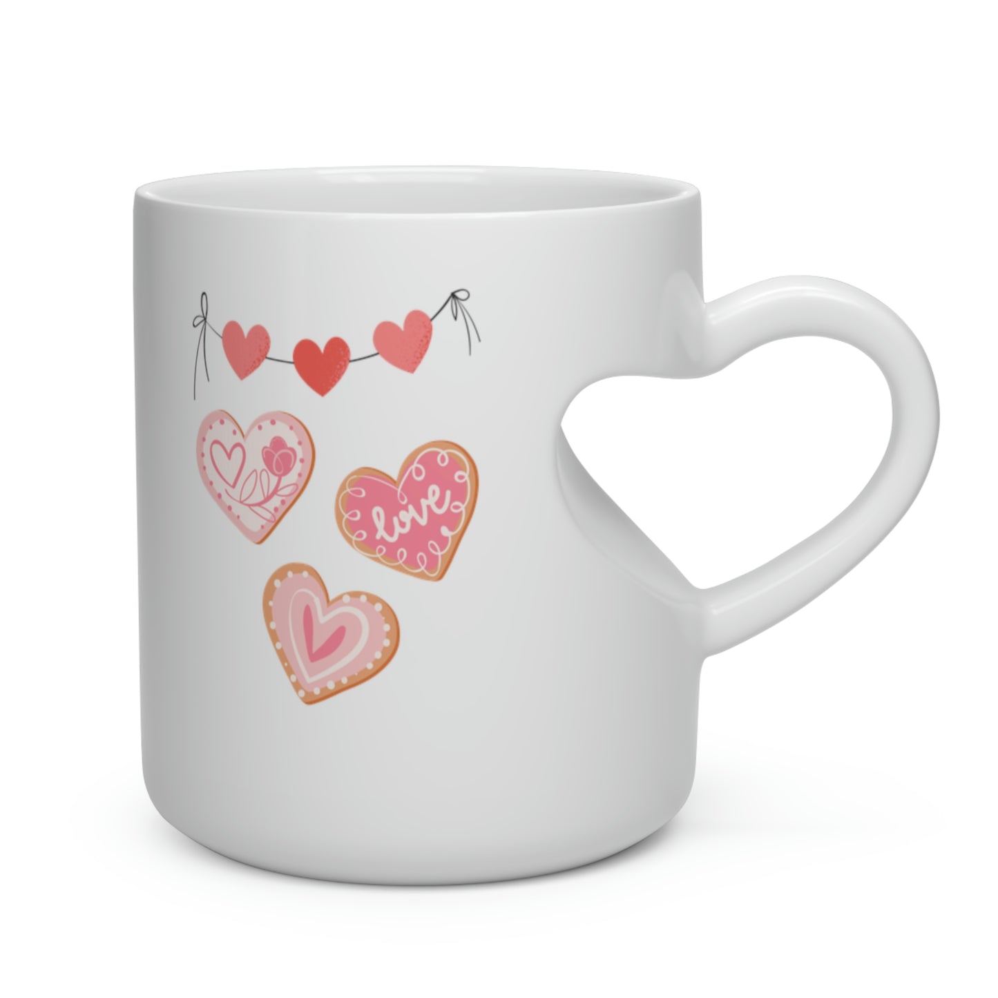 Love Hearts Heart Shape Mug