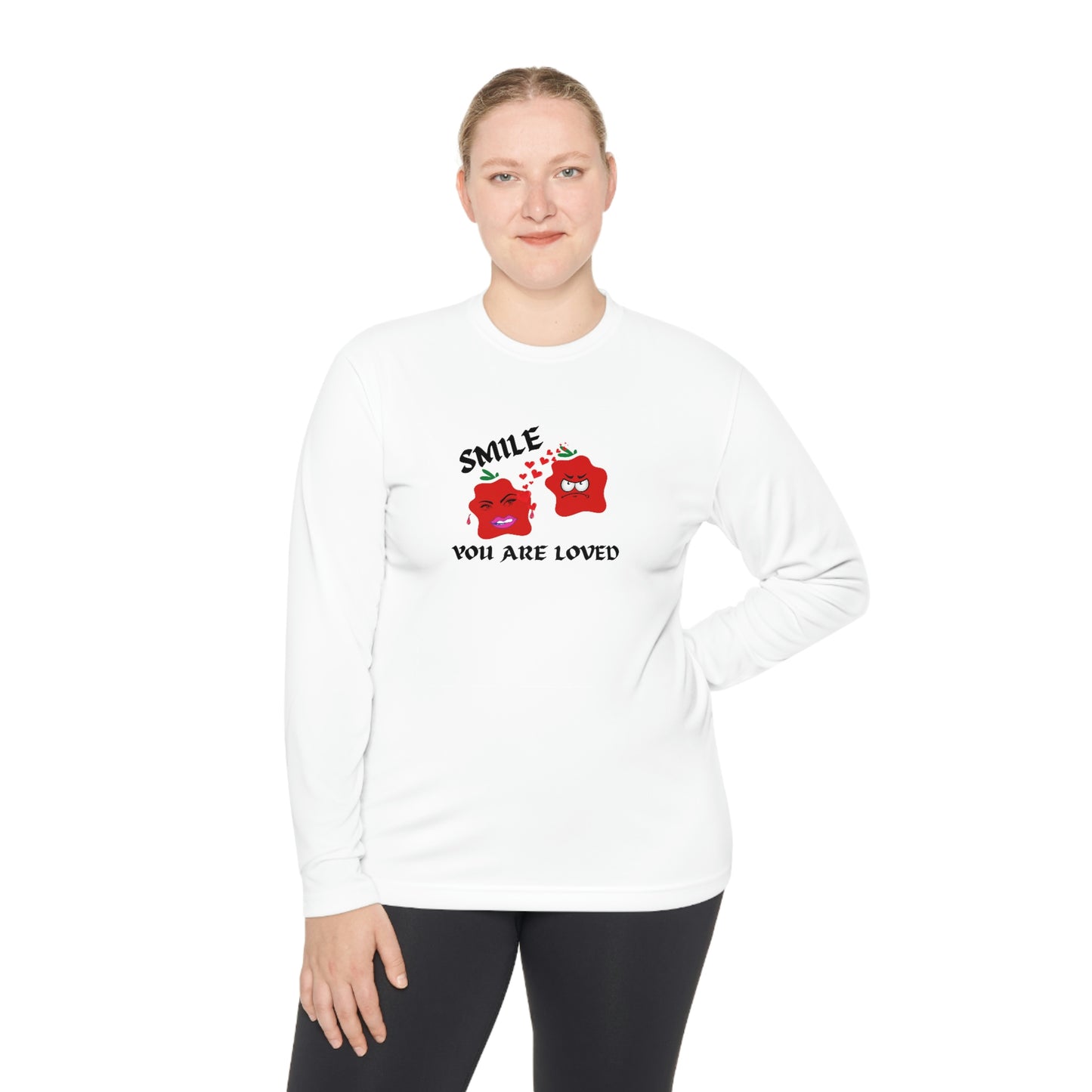 Smile You Are Loved Unisex Lightweight Long Sleeve Tee