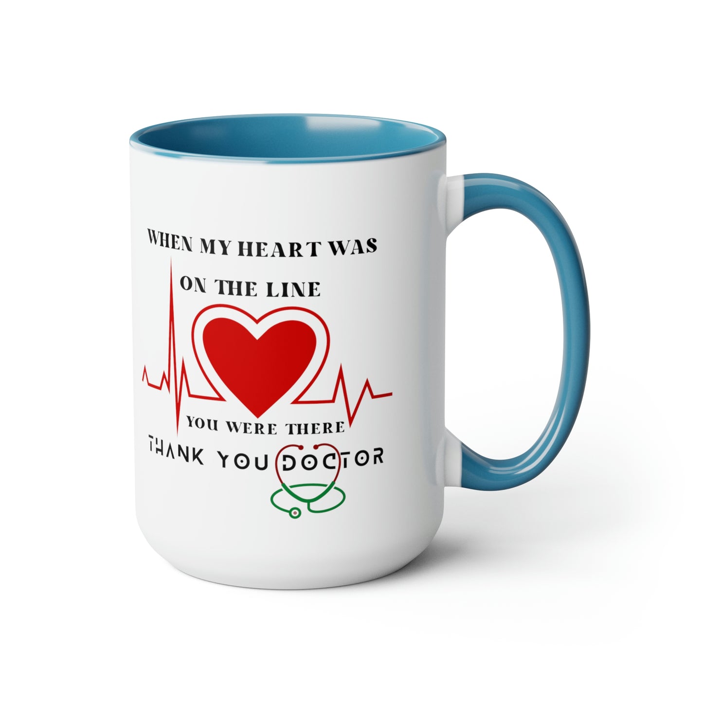 Medical, CVICU, EKG, Two-Tone Coffee Mugs, 15oz