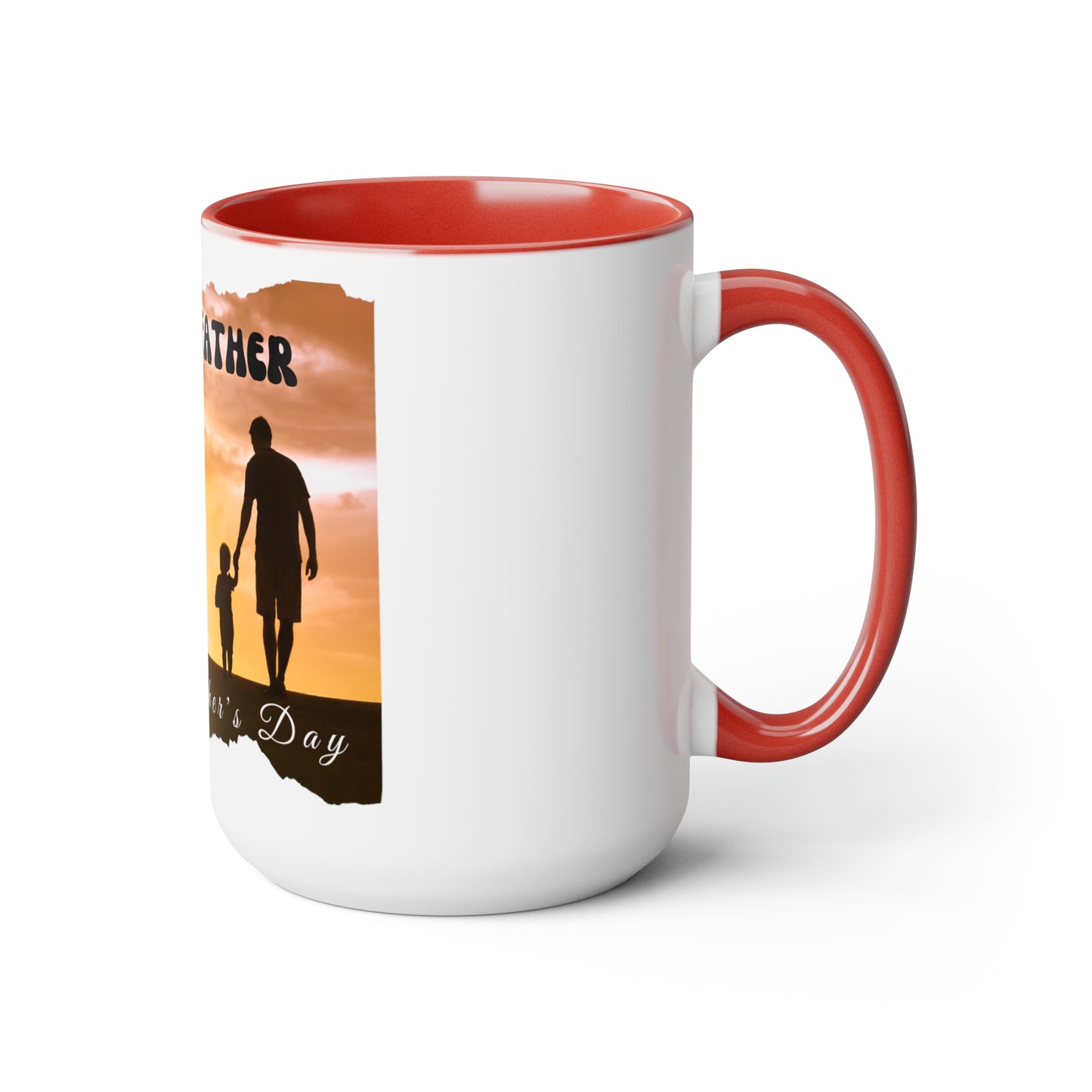 Exotic Print Father's Day Two-Tone Coffee Mugs, 15oz